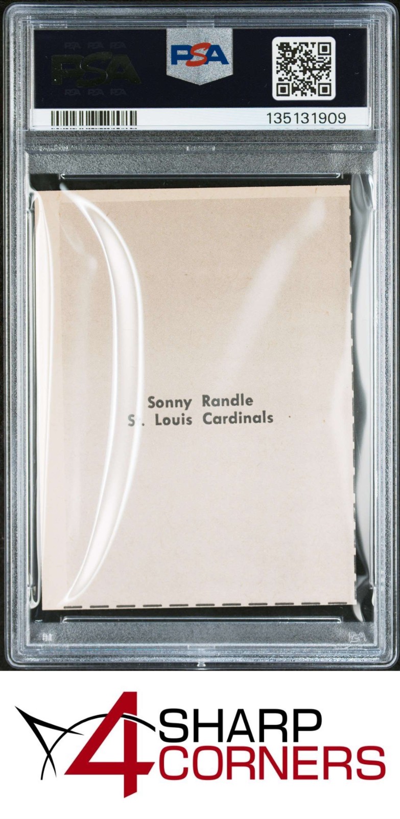 1961 FLEER WALLET PICTURES-HAND CUT SONNY RANDLE RC POP 1 PSA 10