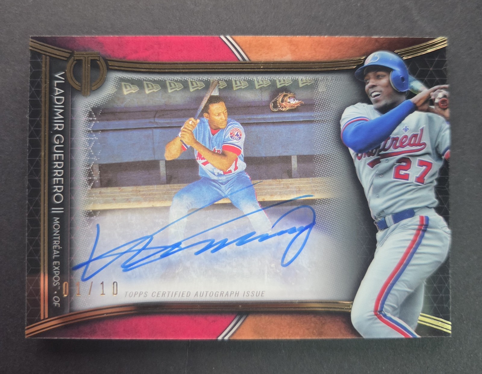 Vladimir Guerrero 2020 Topps Tribute Franchise Best Shadowbox Autograph #1/10!!