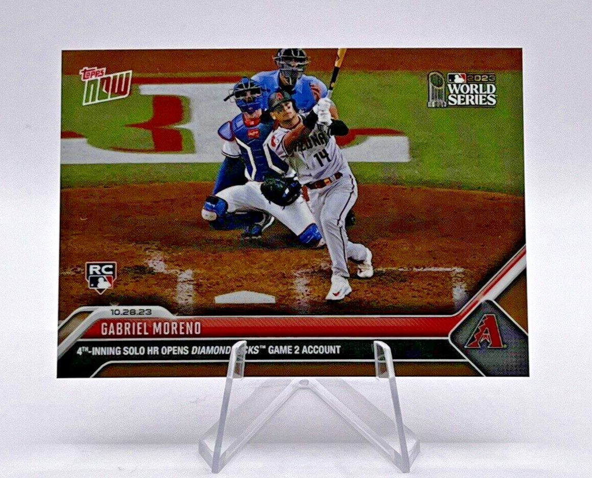 AZ Diamondbacks Gabriel Moreno 2023 MLB TOPPS NOW Card 1054 RC – WORLD SERIES HR