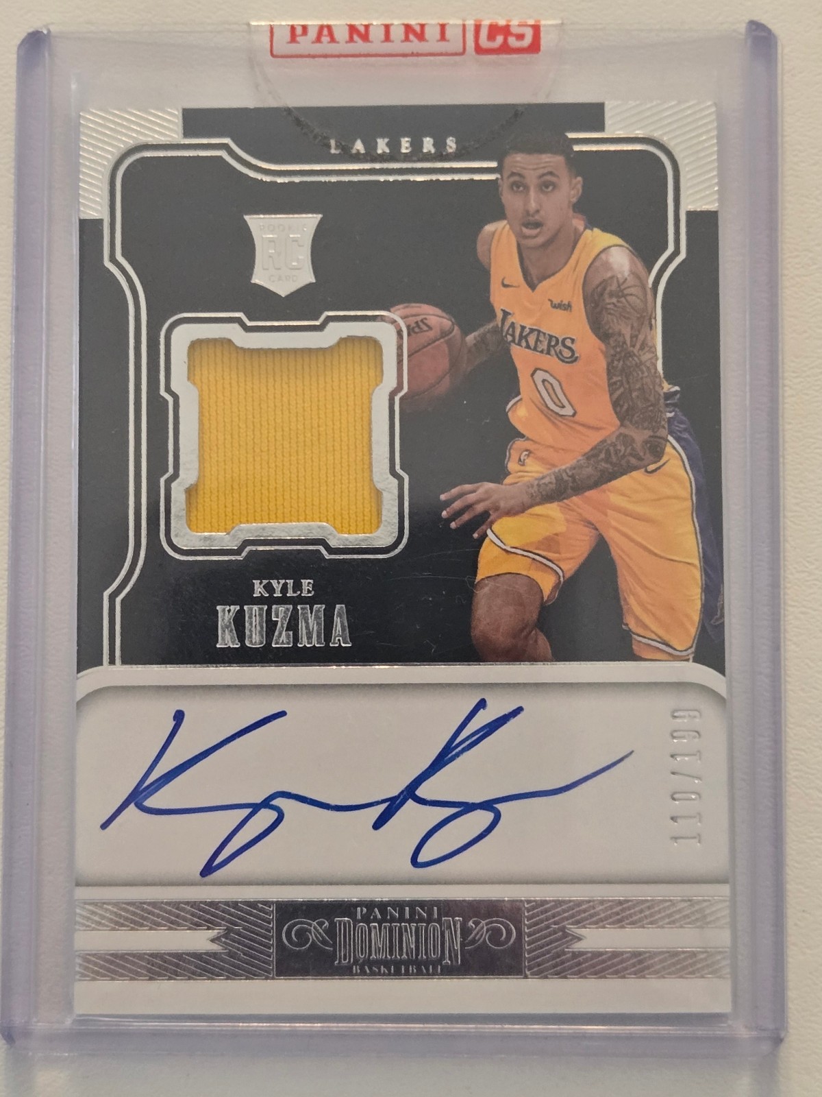 Kyle Kuzma – 2017-18 Panini Dominion – Rookie Jersey Autographs /199
