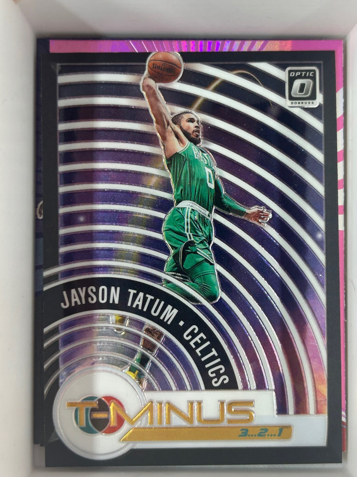 2020-21 Panini Donruss Optic – T-Minus 3, 2, 1 Jayson Tatum #11 Purple Prizm
