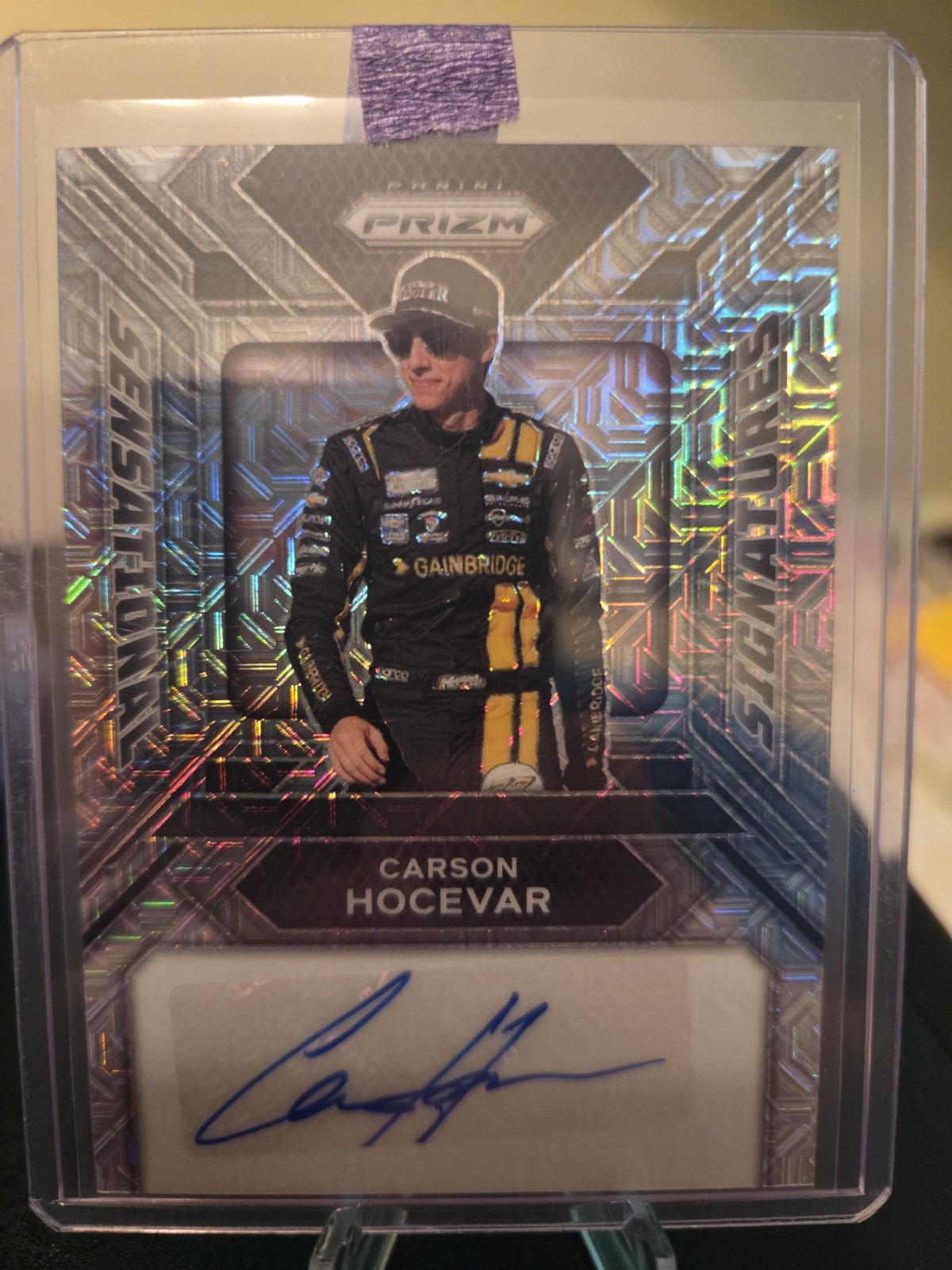 2024 Prizm Carson Hocevar Sensational Signtaures Mojo Prizm SSP /25