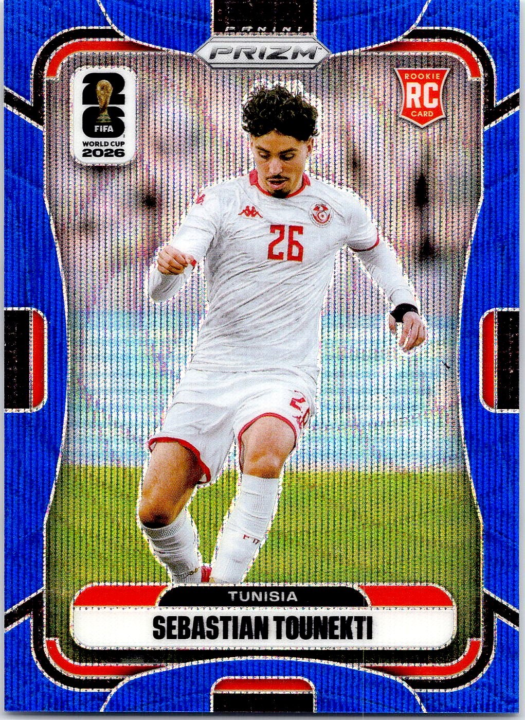 2026 Panini Prizm FIFA World Cup #427 Sebastian Tounekti Blue Wave #/55