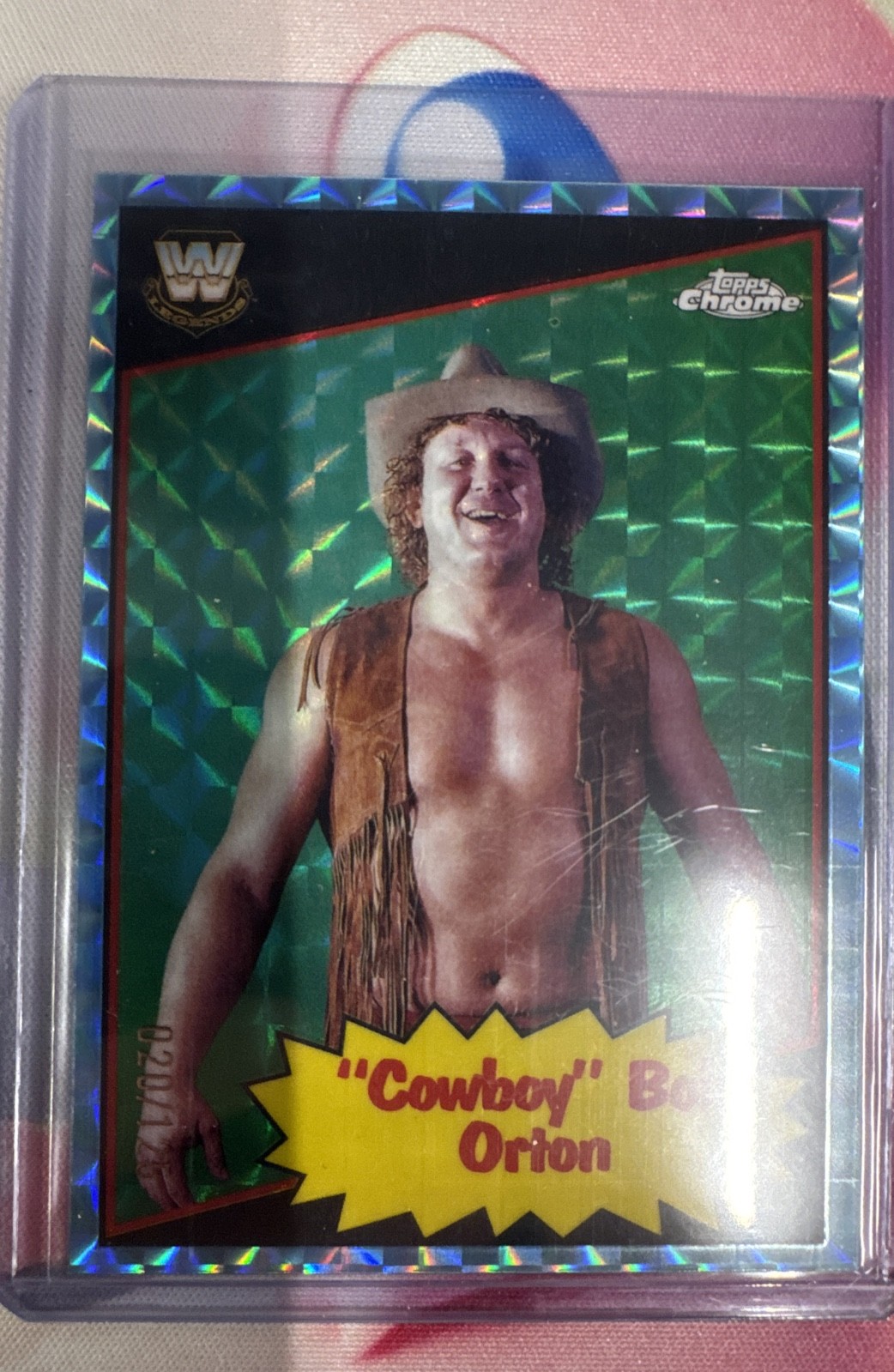 2025 Topps Chrome WWE – 1985 Topps Legends Bob Orton #85TL-BO Aqua Geometric…