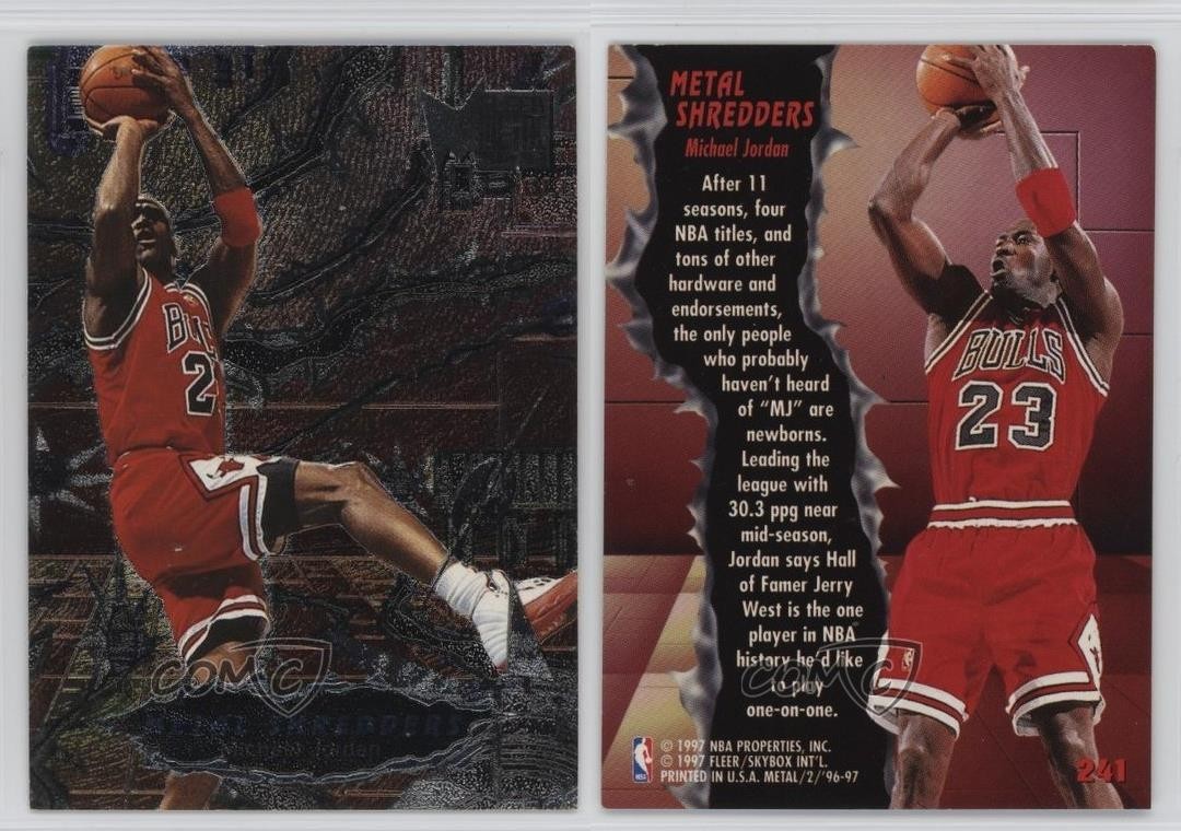 1996-97 Fleer Metal Metal Shredders Michael Jordan #241 HOF 7tw