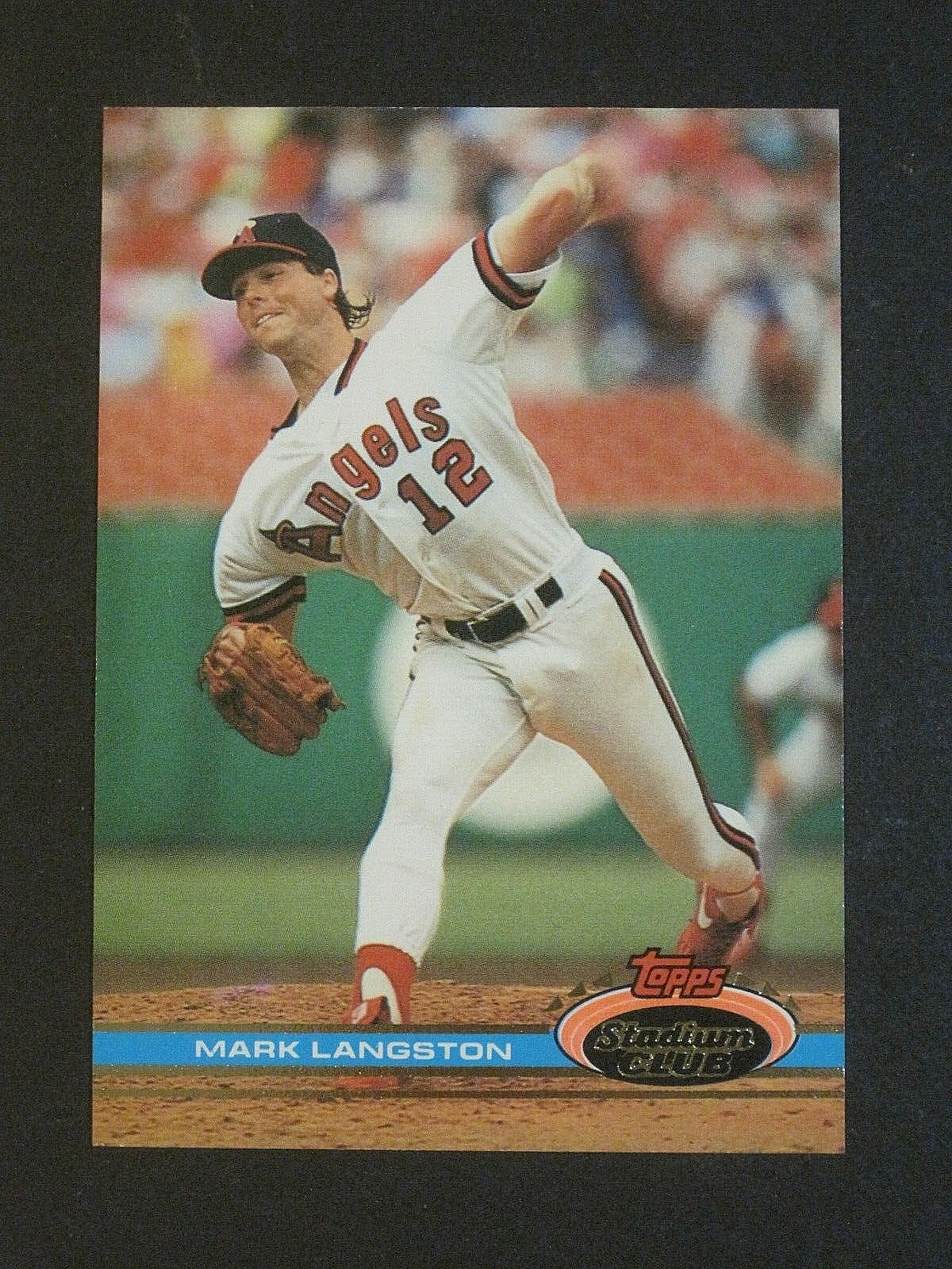 1991 TOPPS STADIUM CLUB MARK LANGSTON CALIFORNIA ANGELS CARD #27!!!!