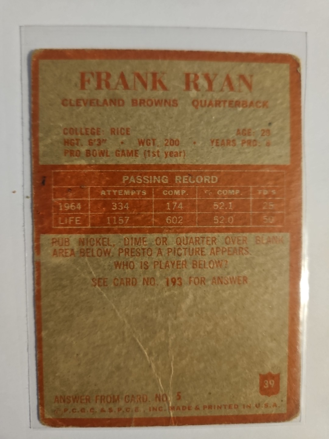 Frank Ryan 39