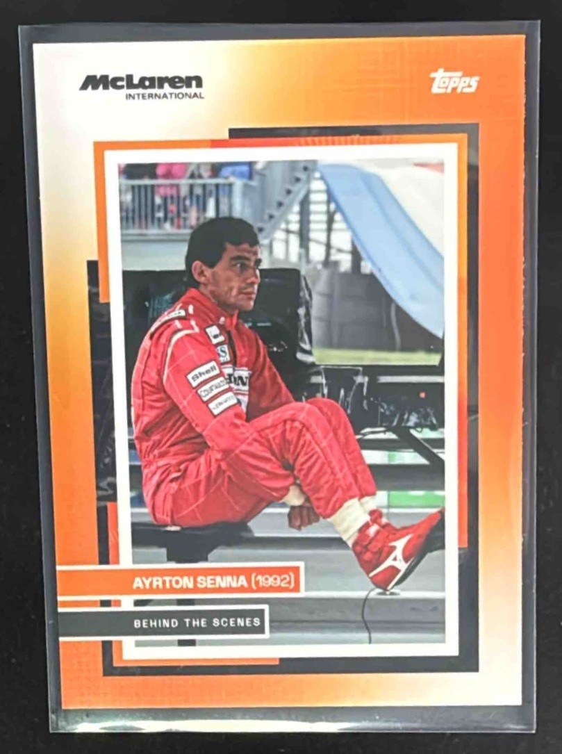 2025 Topps Mclaren Racing Ayrton Senna Behind the Scenes Pit Wall