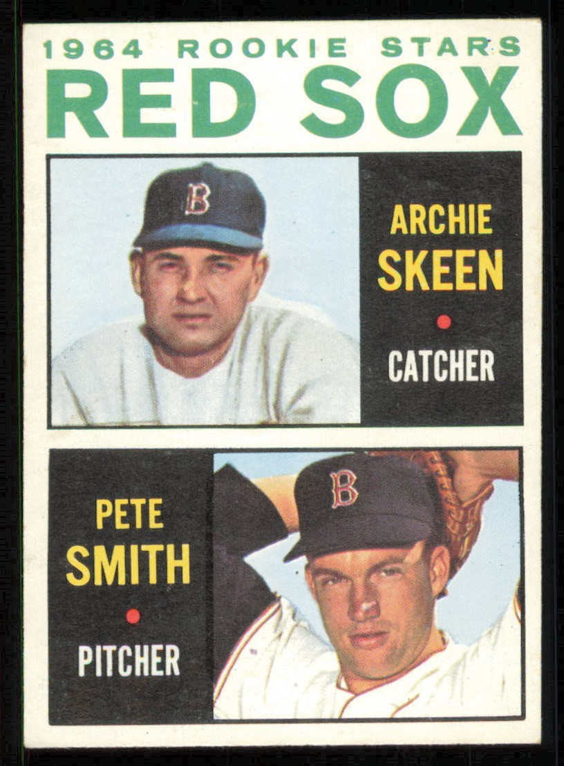 1964 Topps #428 RED SOX Rookies Archie Skeen Pete Smith EX-EX+