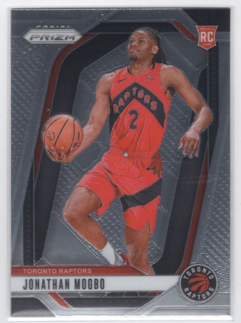 #260 2024-25 Panini Prizm Base … Jonathan Mogbo Rookie Toronto Raptors
