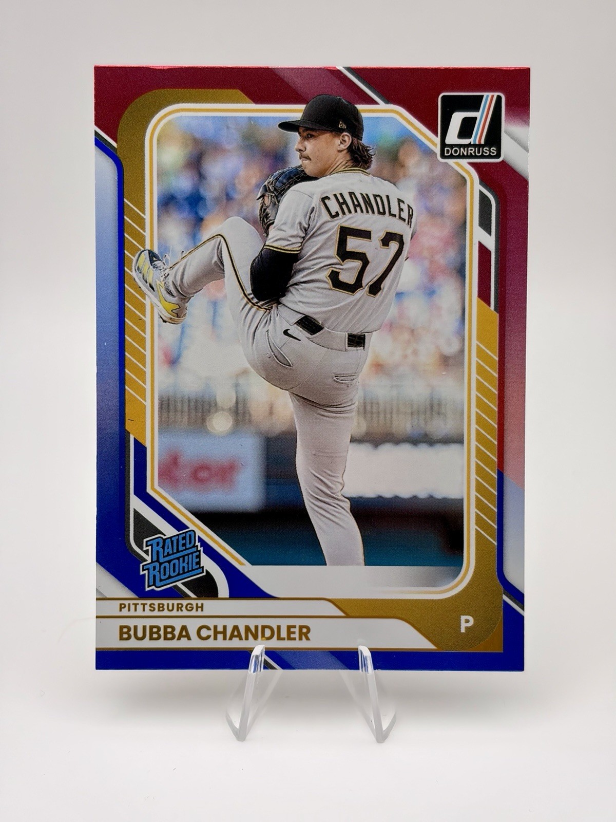 2026 Donruss Bubba Chandler Red and Blue Border #5 Rated Rookie Pirates RC