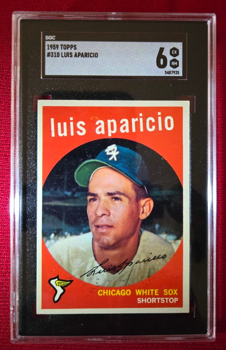 1959 Topps – Luis Aparicio #310 HOF Chicago White Sox SGC 6 EX NM