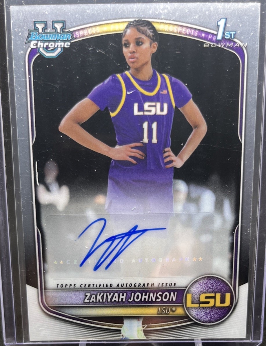 2025-26 Bowman – Chrome Prospect Autographs ZaKiyah Johnson #CPA-ZJ (AU, RC) LSU