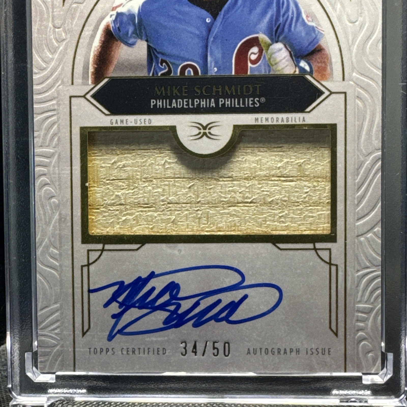 2025 Topps Definitive Mike Schmidt Relic Auto Autograph Cards Bat #/50 Phillies