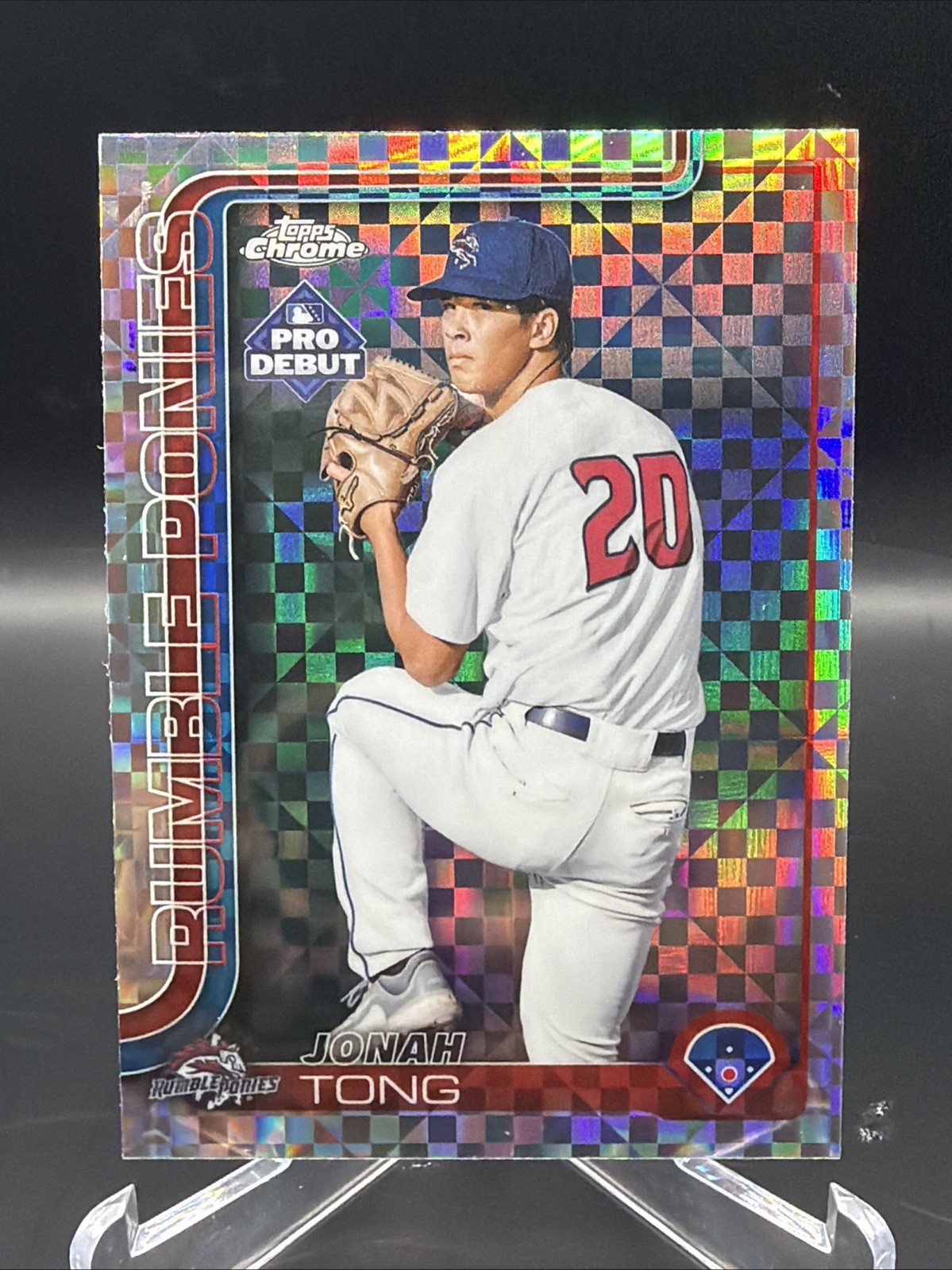 2025 Topps Pro Debut – Chrome Jonah Tong #PDC-183 X-Fractor (RC)