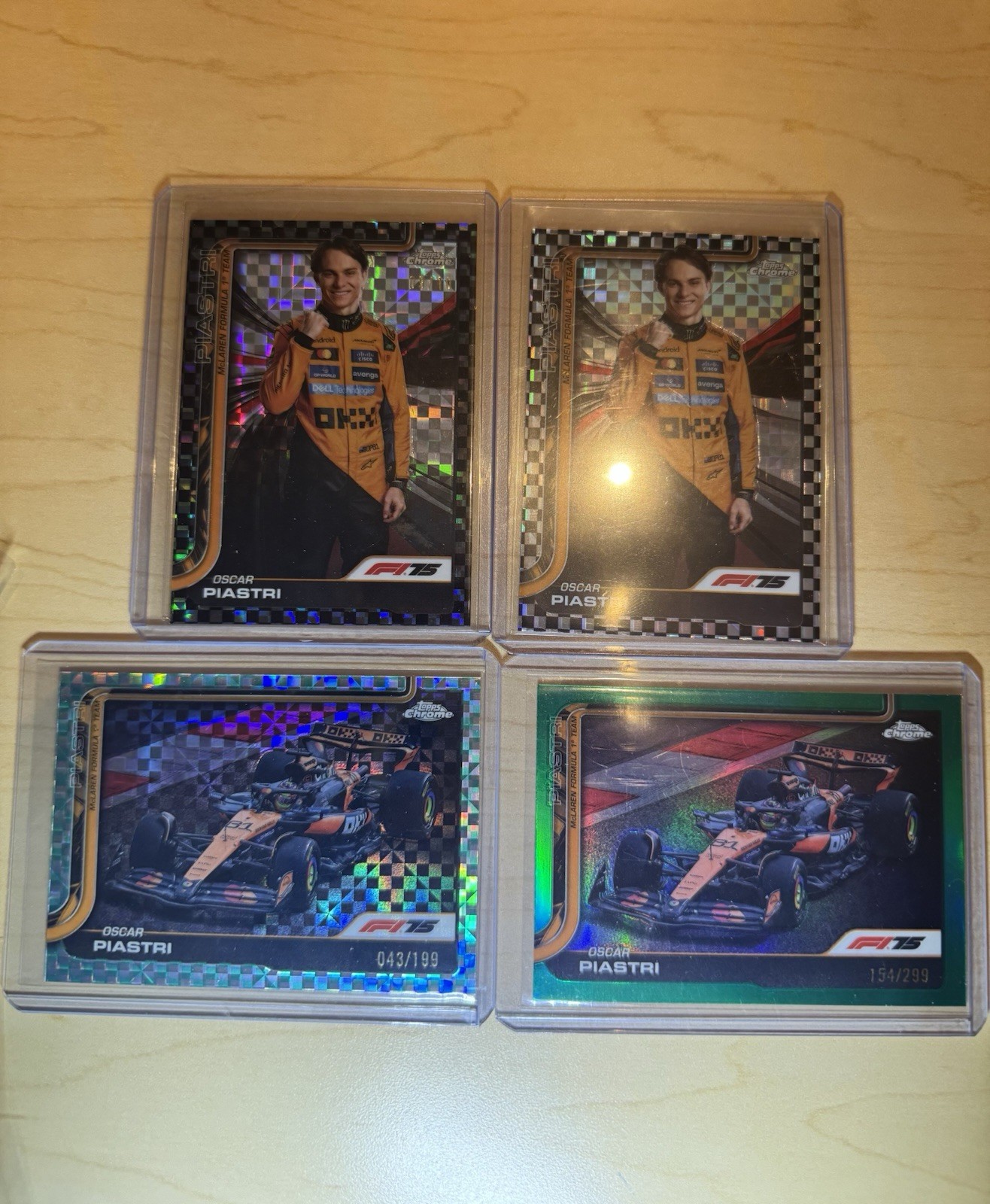 Oscar Piastri /10 W/ Extra Numbered Cards Refractors & Inserts