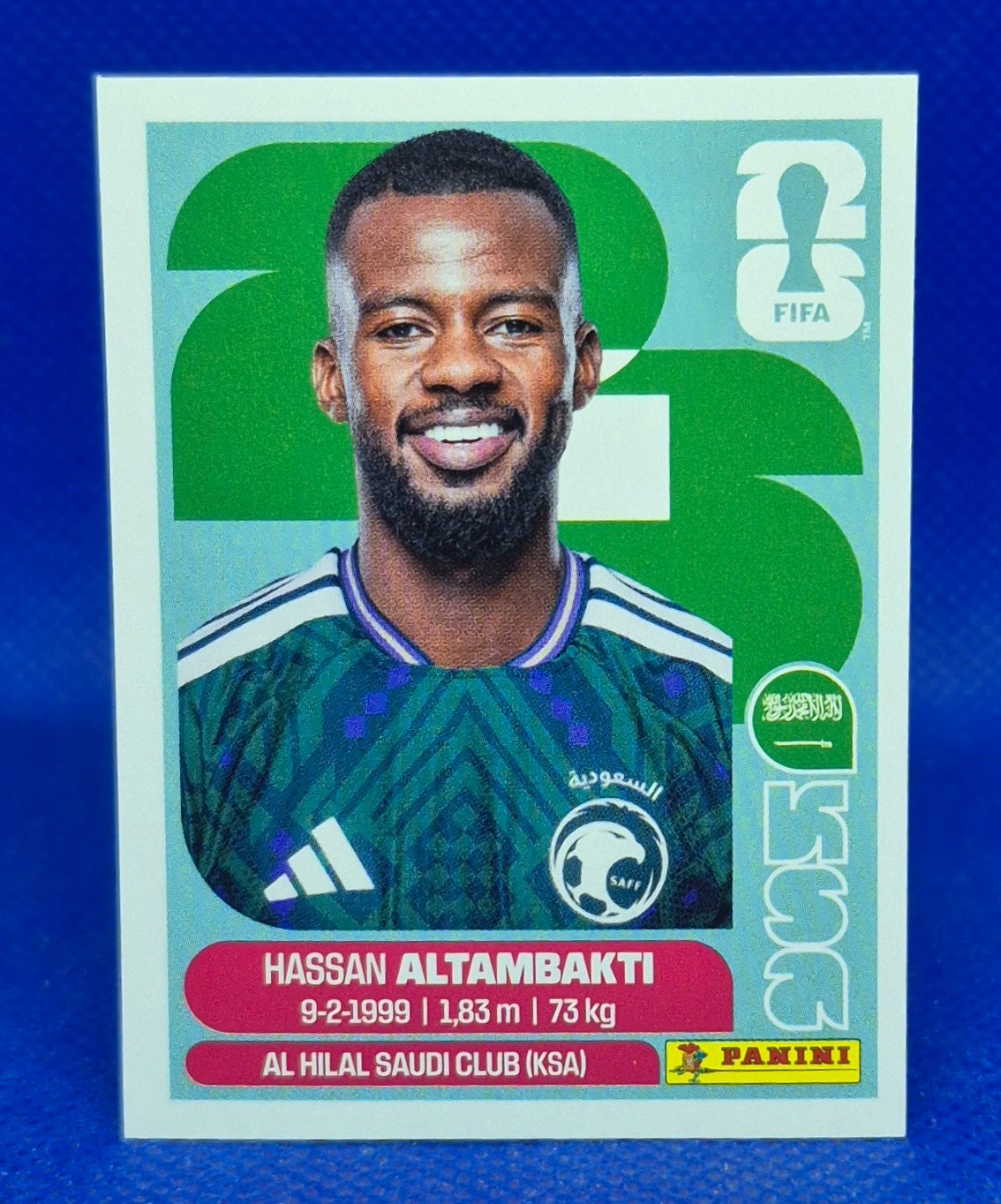 2026 Panini FIFA World Cup Sticker Hassan Altambakti #KSA 8 – Saudi Arabia