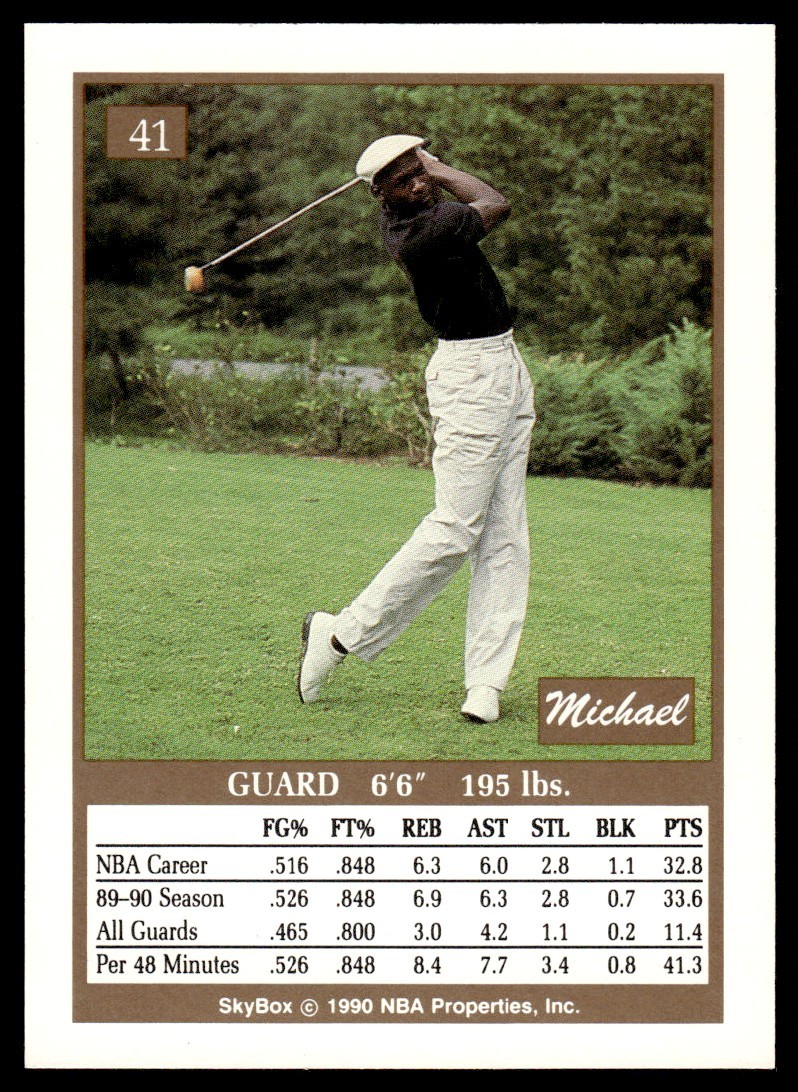 1990-91 SkyBox J1 Michael Jordan Chicago Bulls #41