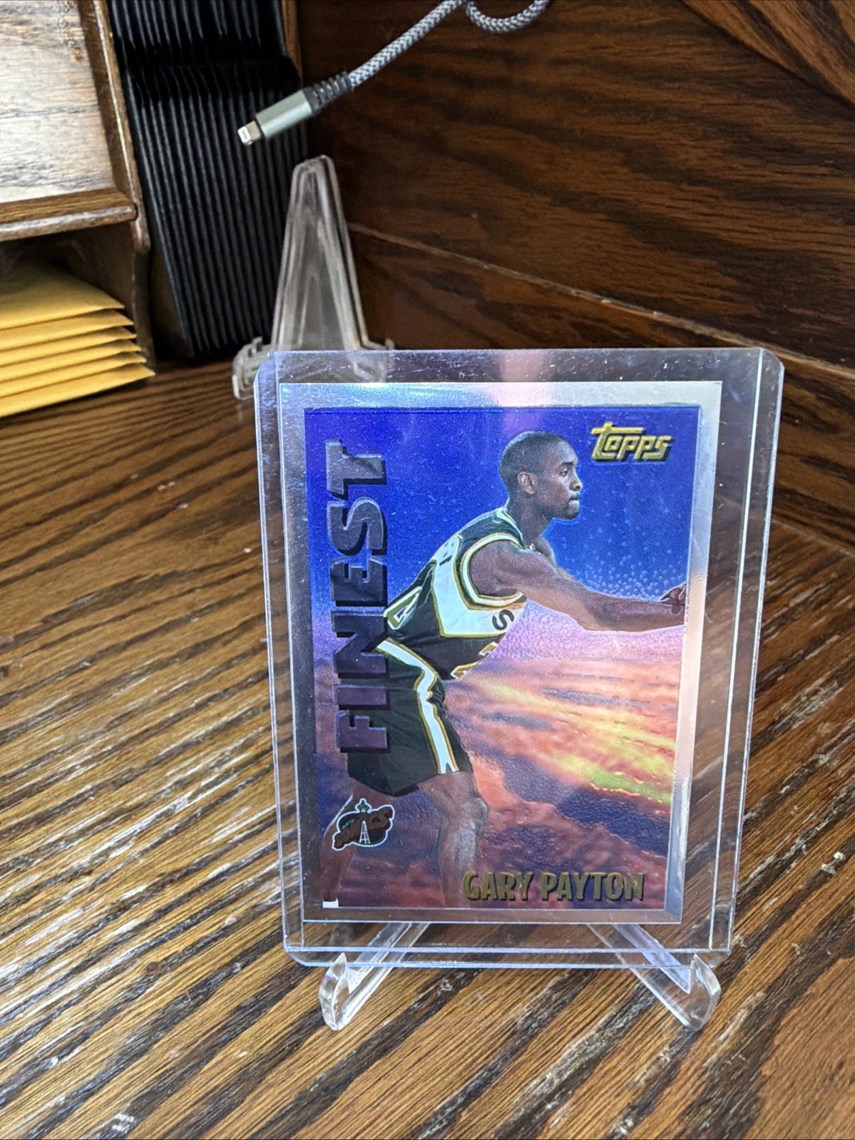 1995-96 Topps – Mystery Finest Gary Payton #M 13 Refractor