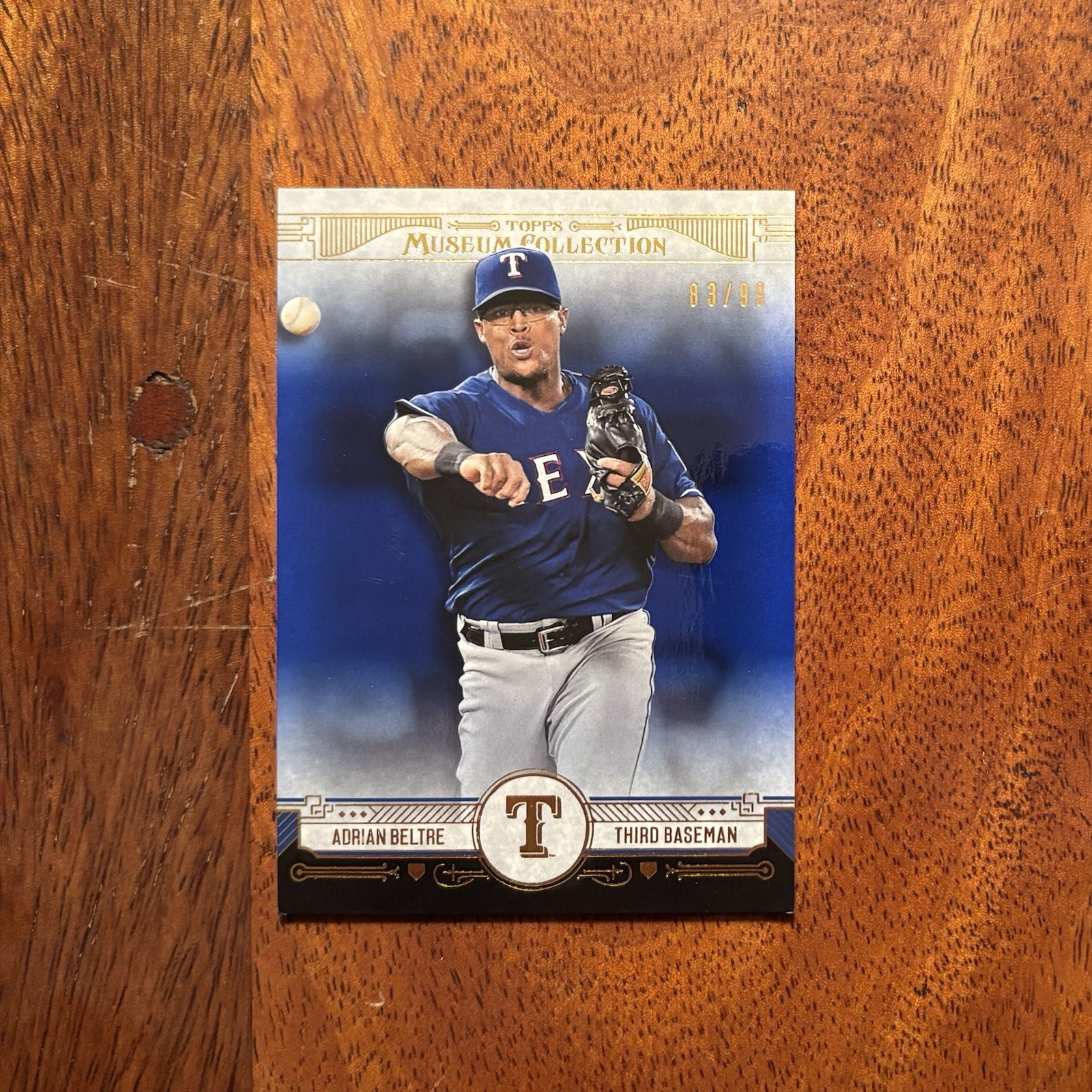 Adrian Beltre 2015 Topps Museum Collection #9 Blue /99 – Texas Rangers