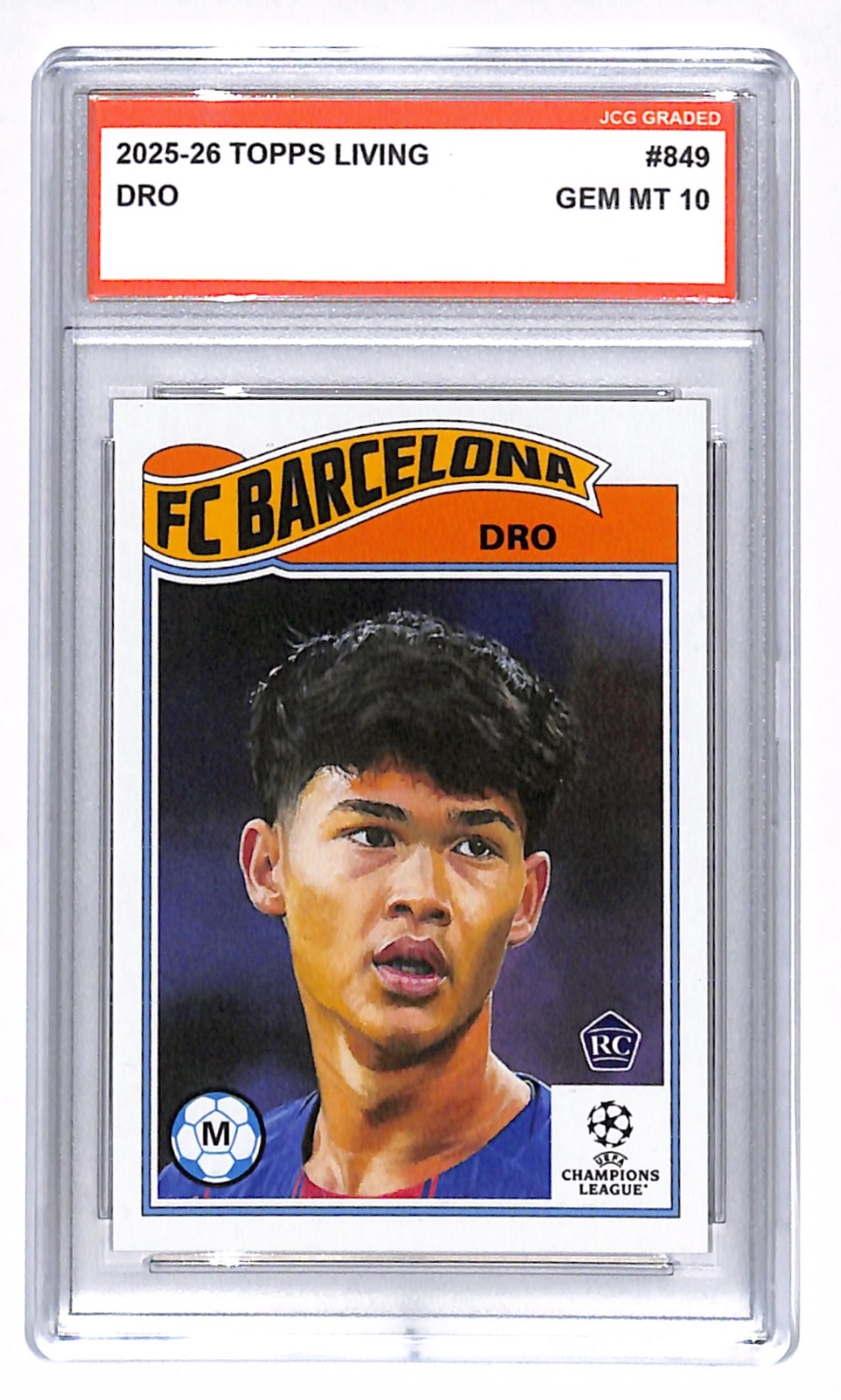 Pedro “DRO’ Fernandez 2025 Topps Living #849 Barcelona RC Graded Gem Mint 10