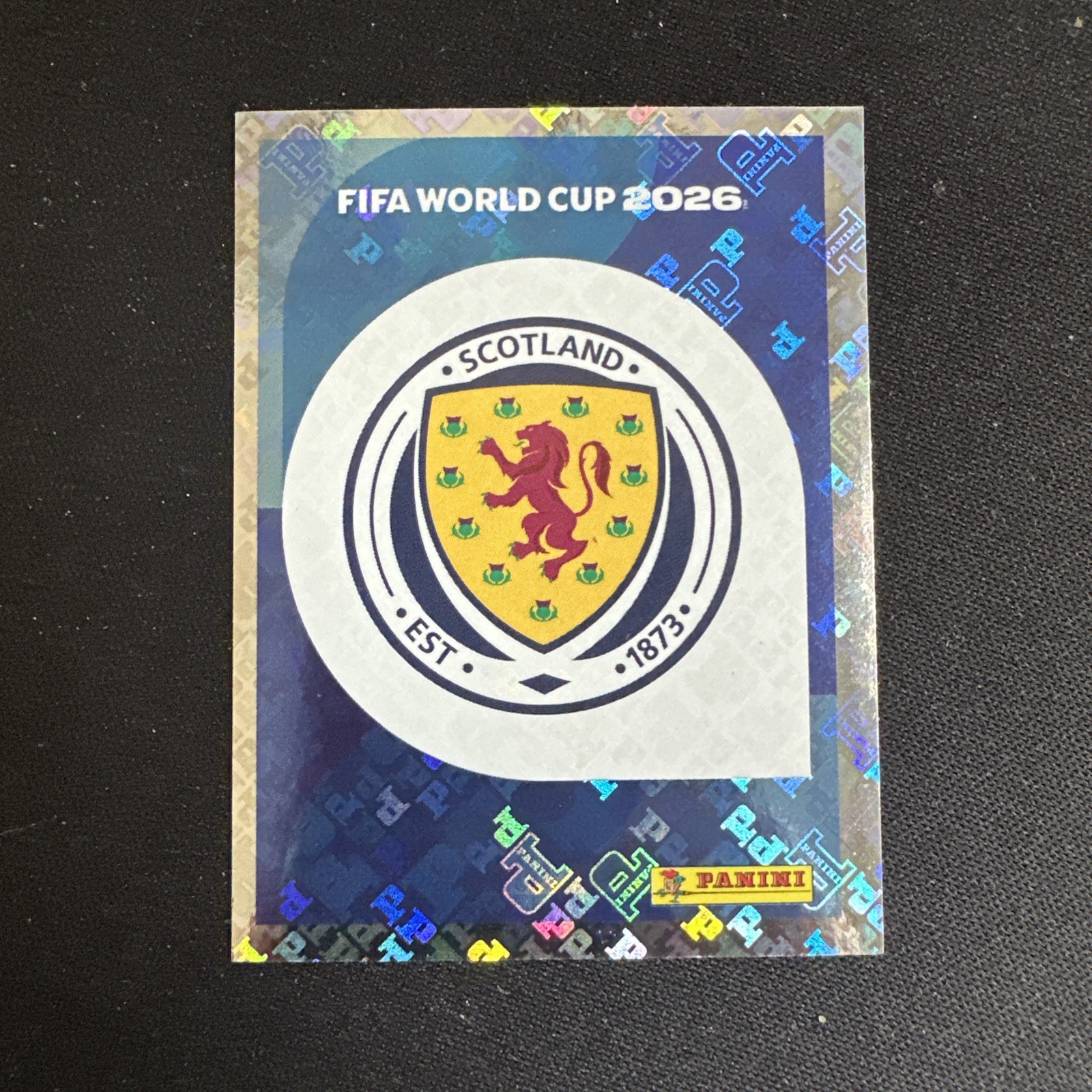 Scotland Team Crest Hologram 2026 Panini FIFA World Cup Sticker SCO 1