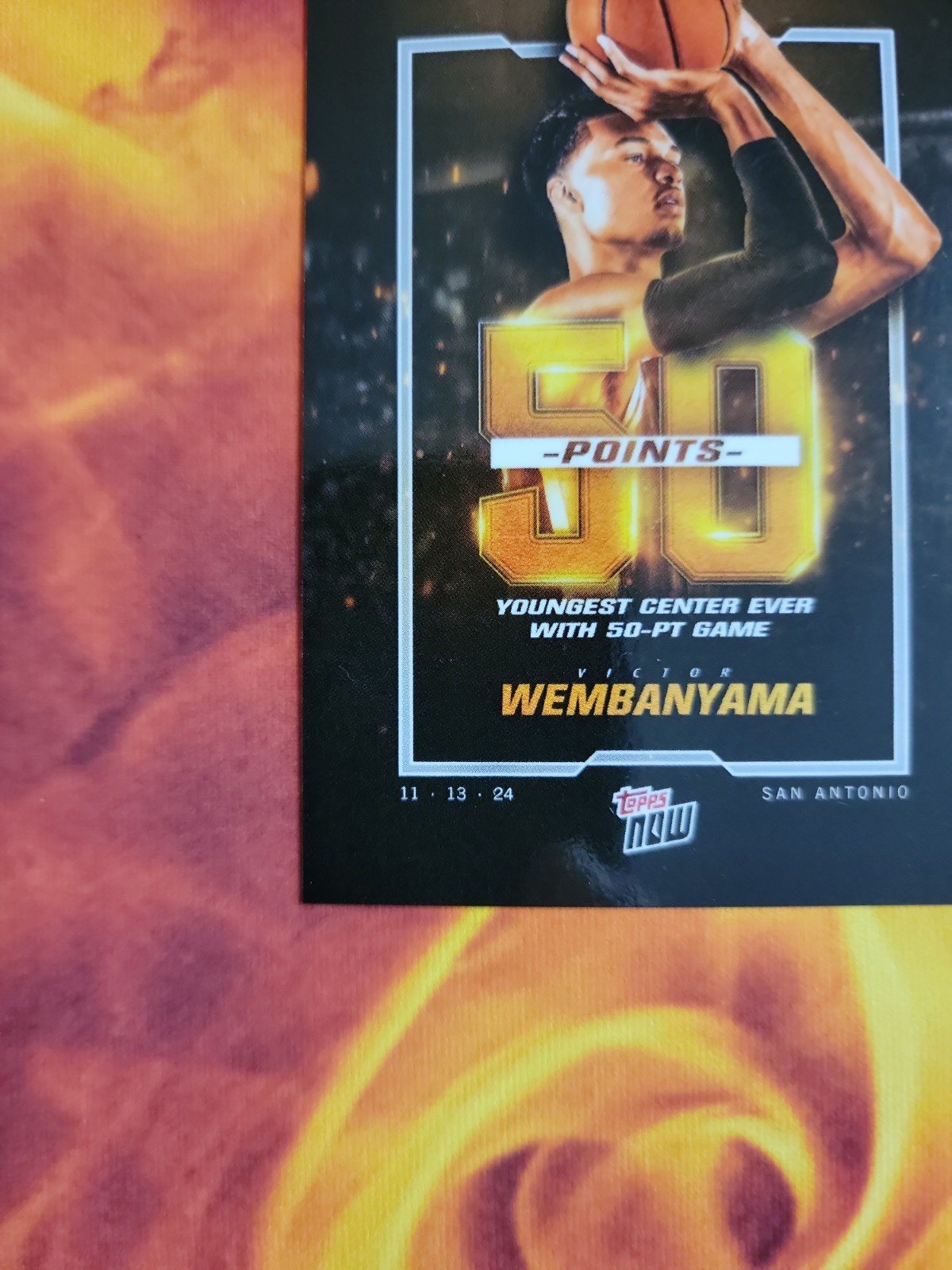Victor Wembanyama 2024 Topps Now 50 Points Youngest Center!🏀🏀🏀💥💥💯💯💥💥