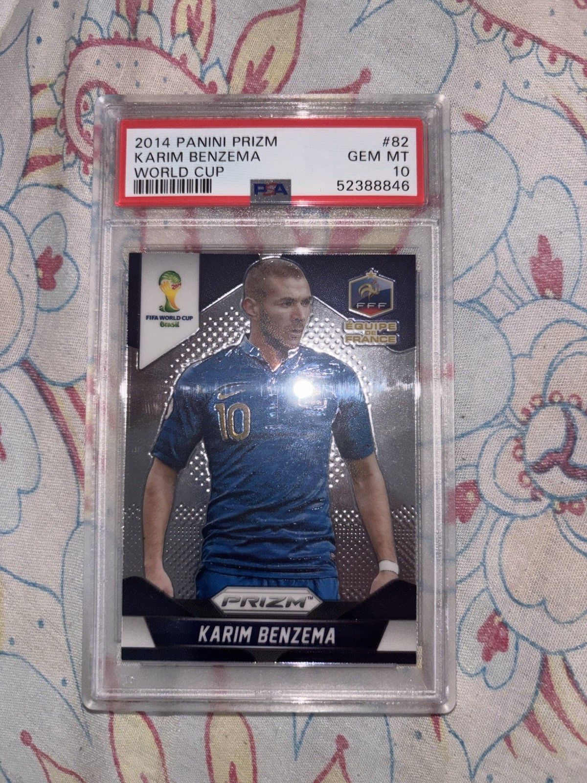 2014 PANINI PRIZM KARIM BENZEMA #82 WORLD CUP PSA 10 GEM MT