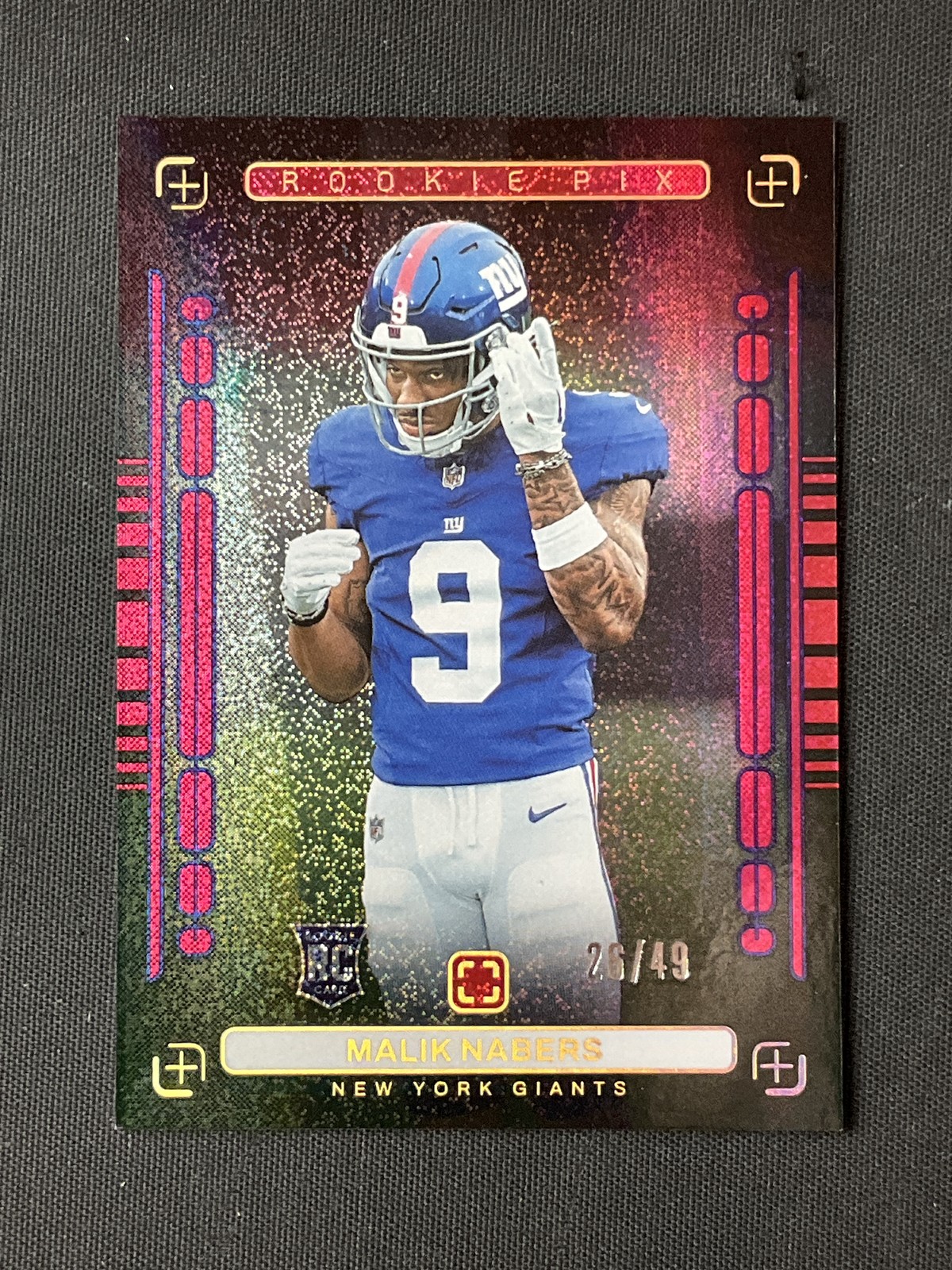 2024 Panini Photogenic #1 Malik Nabers Rookie Pix Red /49 New York Giants