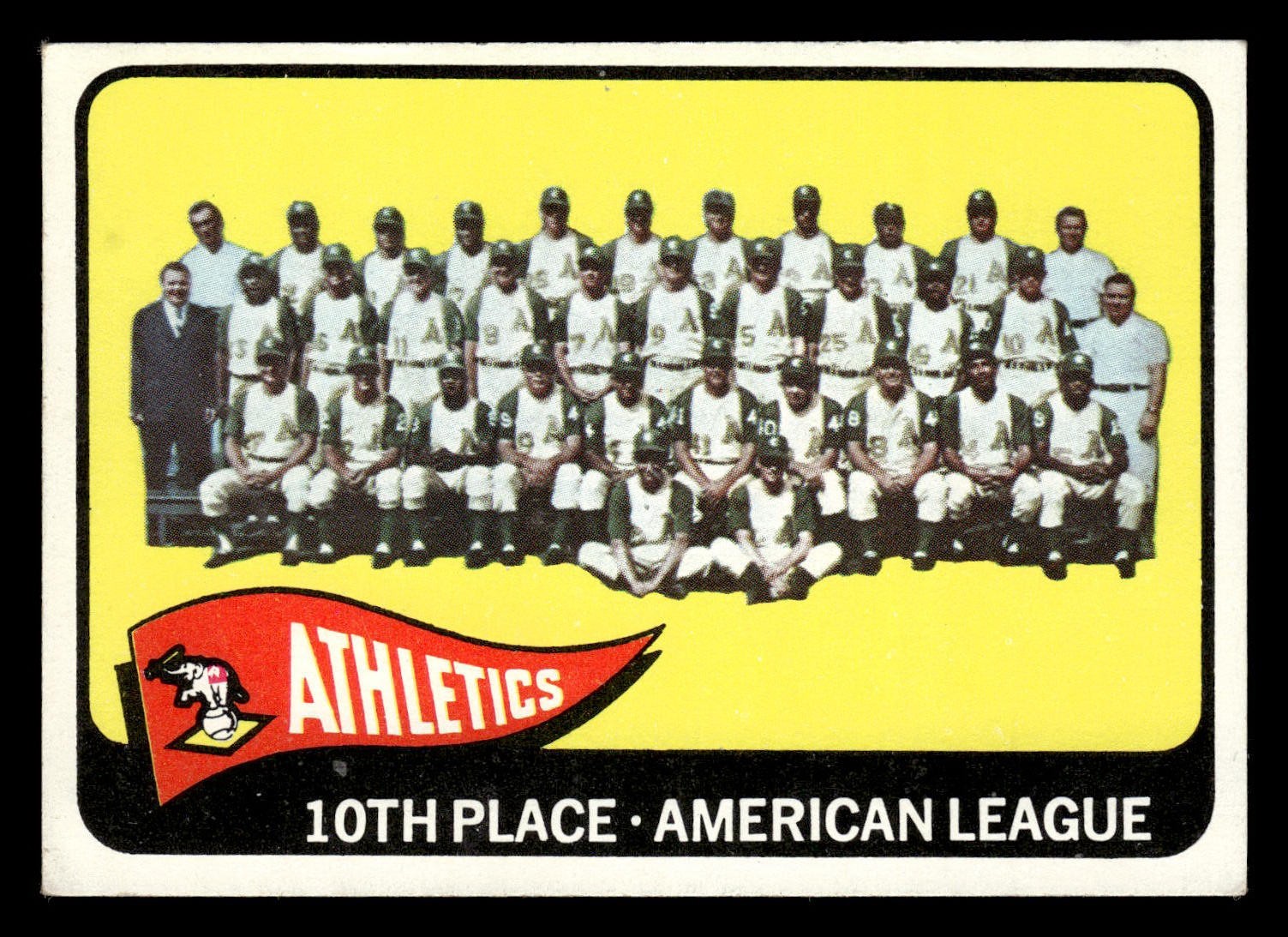 1965 Topps ATHLETICS Team Card #151 VG-EX Kansas City Athletics