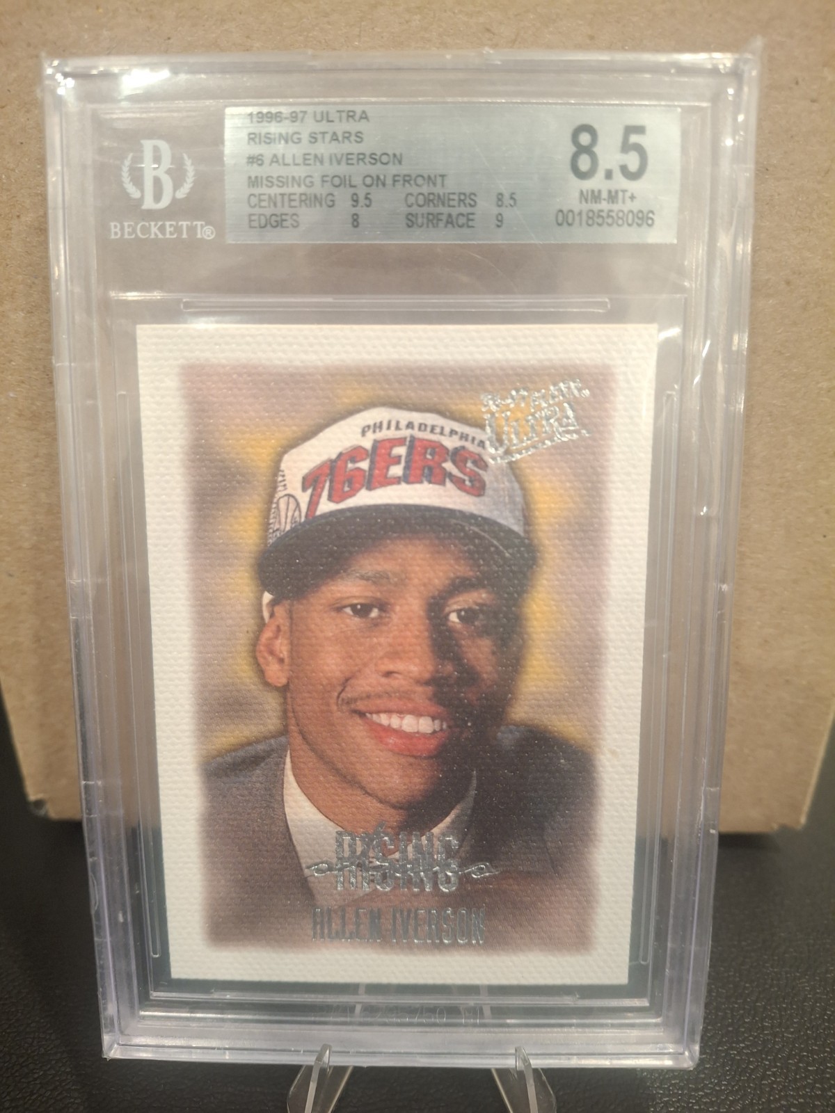 1996-97 Fleer Ultra – Rising Stars Allen Iverson #6 Rookie Bgs 8.5