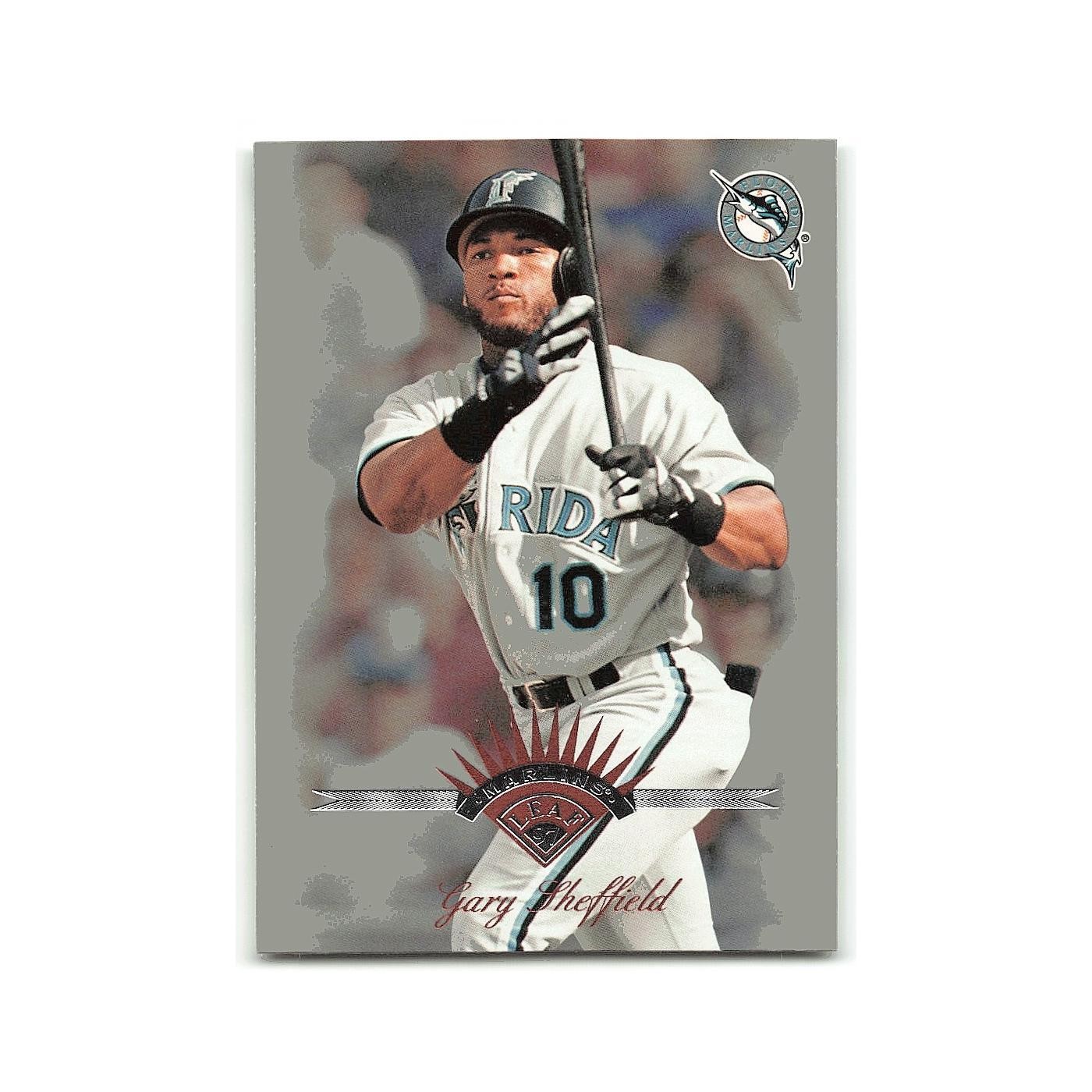 Gary Sheffield 1997 Leaf #49 Florida Marlins Baseball Card NM