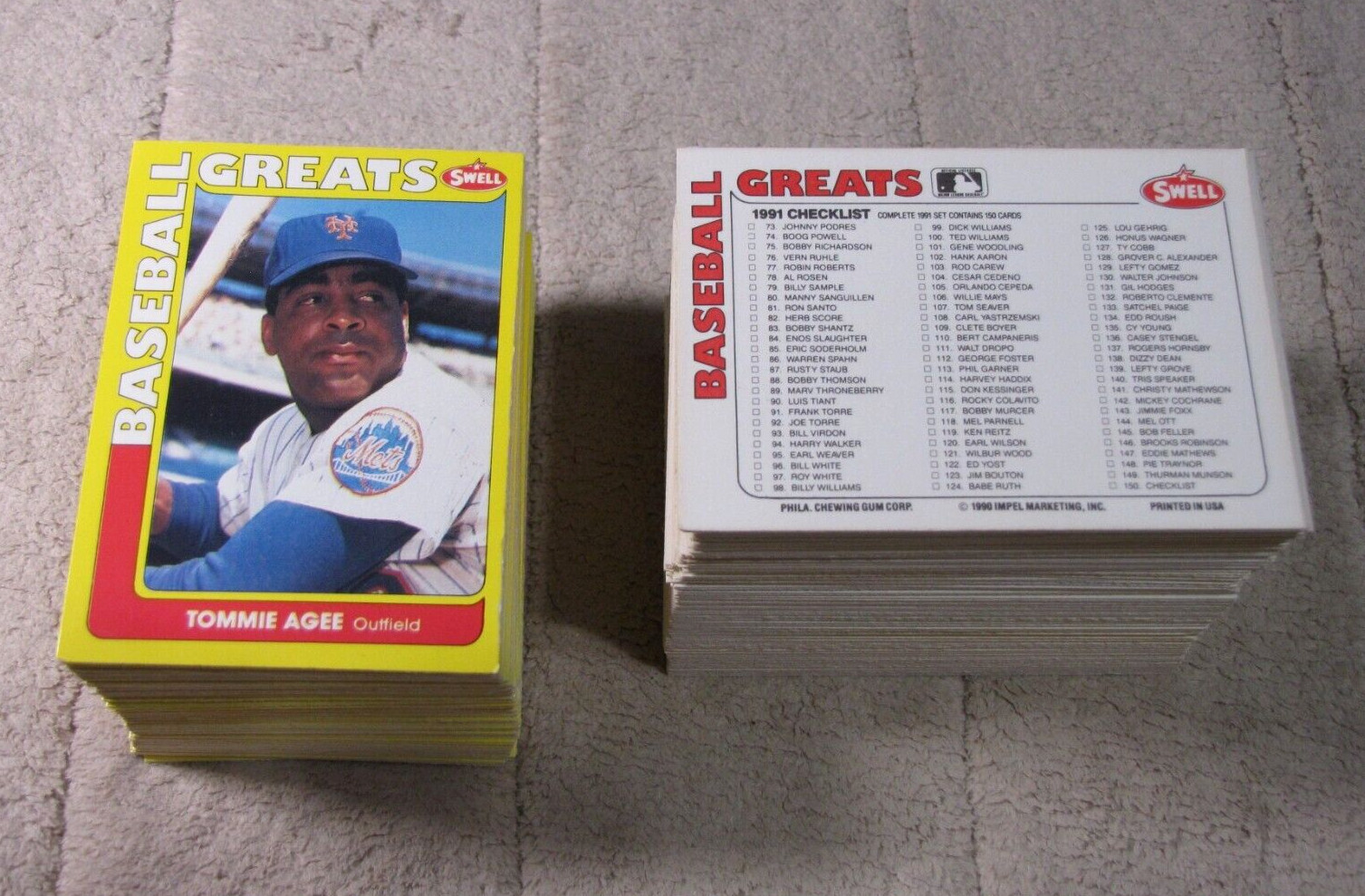 1991 Swell Baseball Greats (Pick Choose Complete)