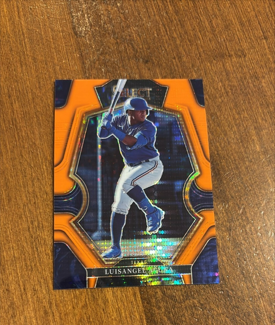 Luisangel Acuna 2023 Panini Select Orange Pulsar Prizm Rangers New York Mets /8