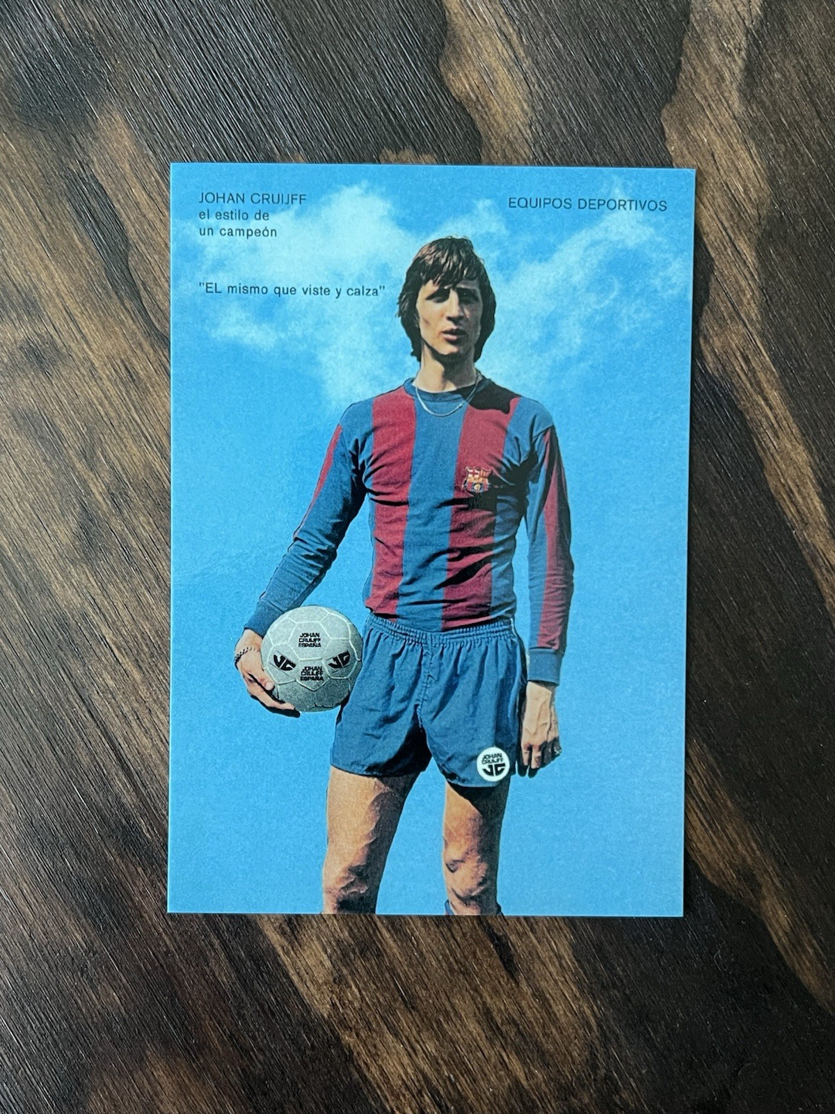 Johan Cruyff Barcelona Vita Nova Jumbo Vintage Post Card Circa 1975