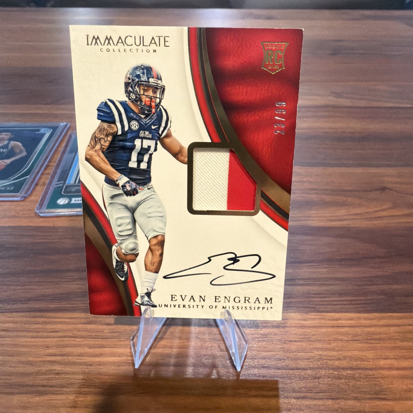 2017 Panini Immaculate Collection Signature Rookie Patches Evan Engram /99