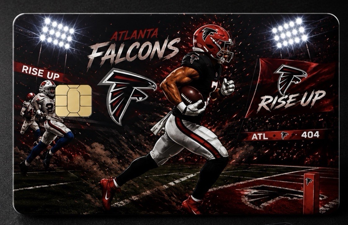 Bijan Robinson Atlanta Falcons Credit Card Skin Sticker Vinyl Decal NFL