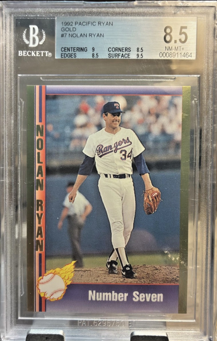 1991 Pacific Texas Express Gold Foil Nolan Ryan #7 BGS 8.5