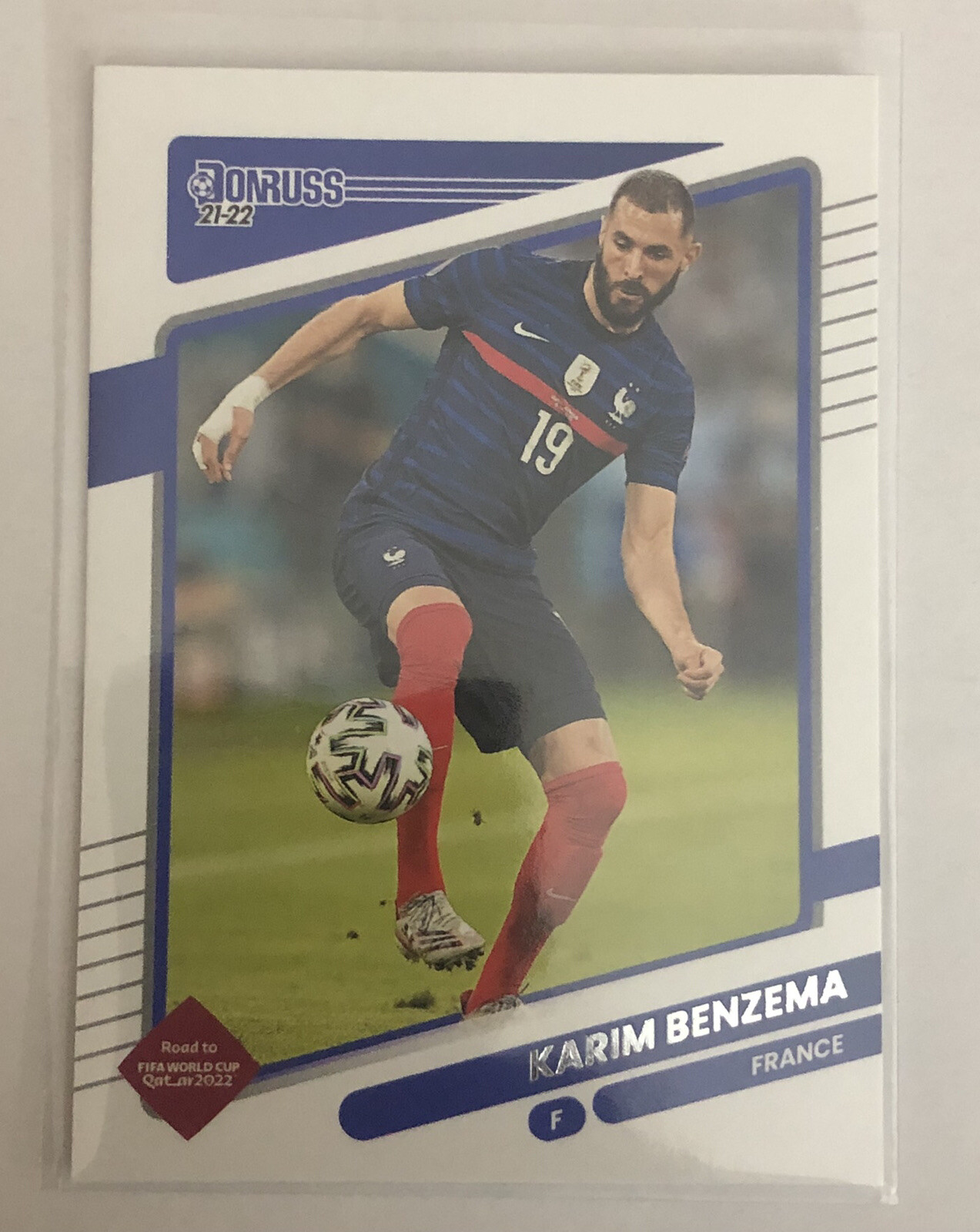 Karim Benzema 2021-22 Donruss FIFA Road to World Cup Qatar Soccer Card#64 France