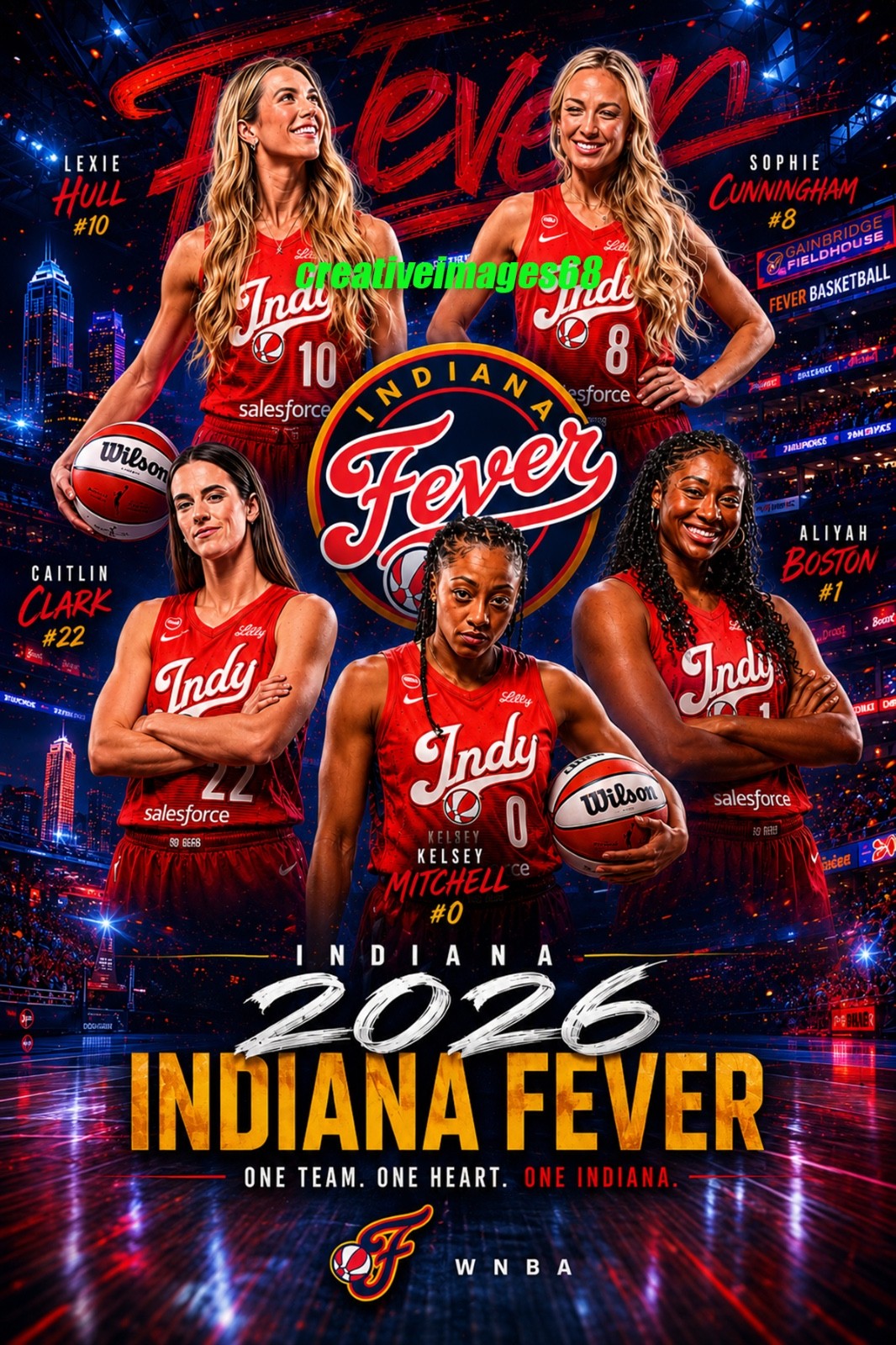 Caitlin Clark WNBA Indiana Fever 2026 Team 4×6 photo- ALL-STAR