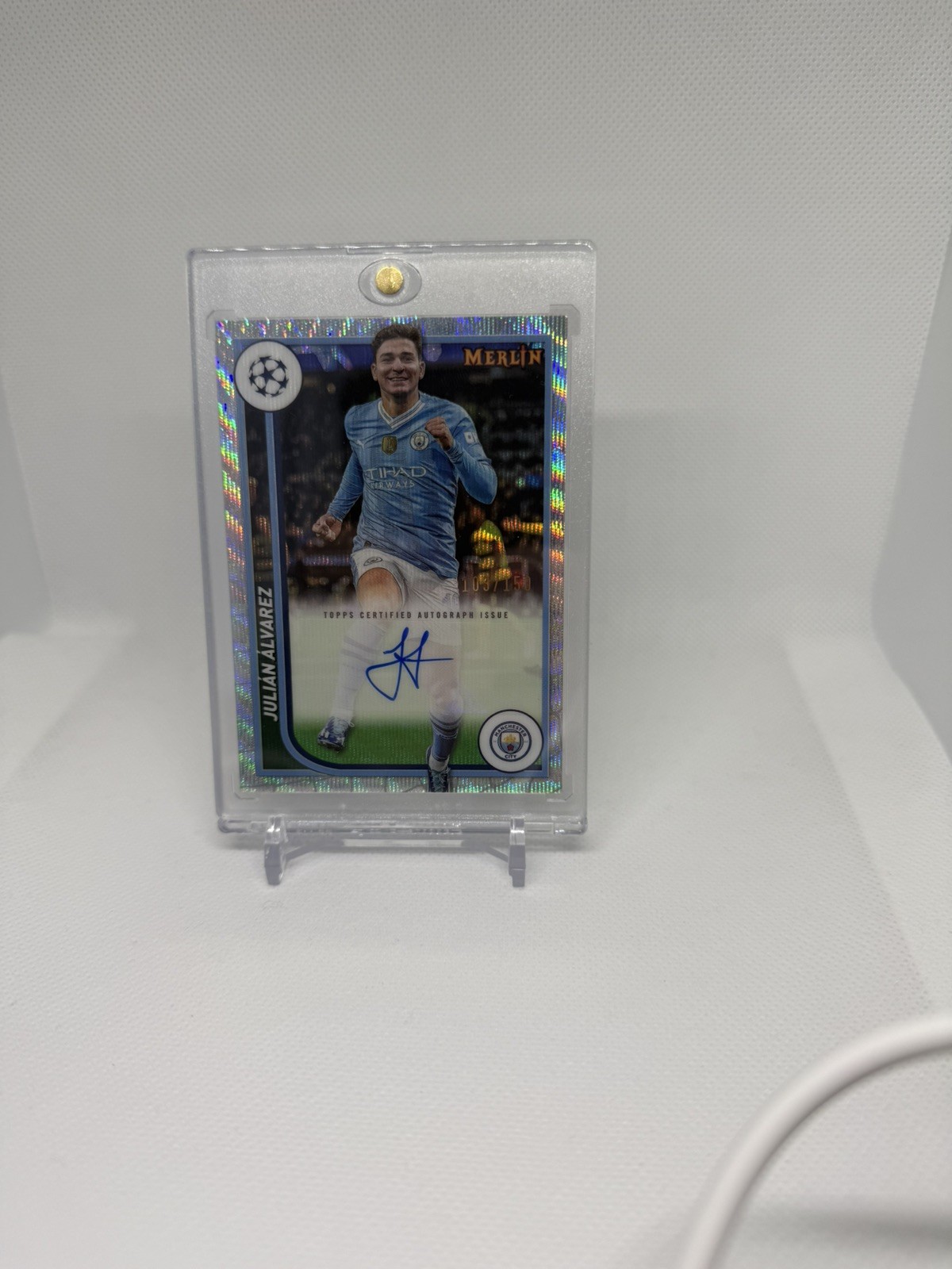 2023-24 Topps Merlin UCC Soccer Julian Alvarez AUTO /150