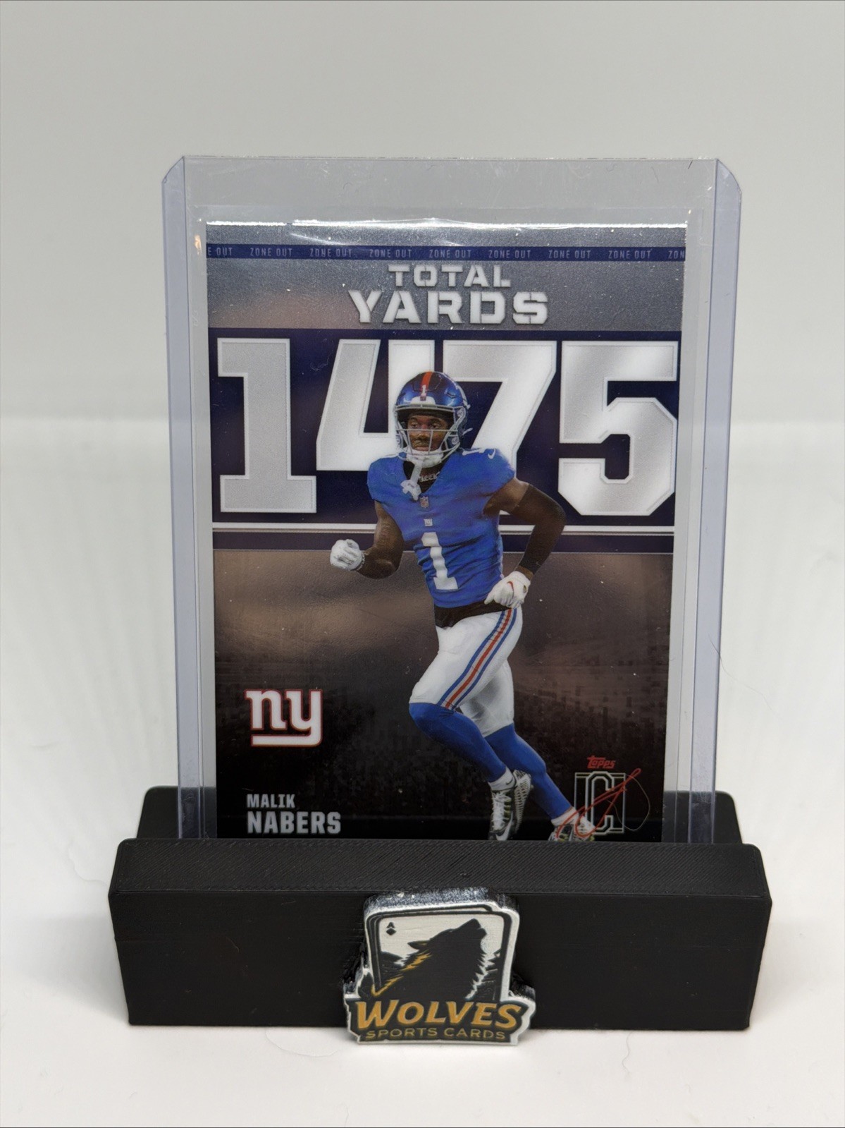 Topps Signature Class Malik Nabers Zone Out Total Yards ZO-1 2025 – NY Giants
