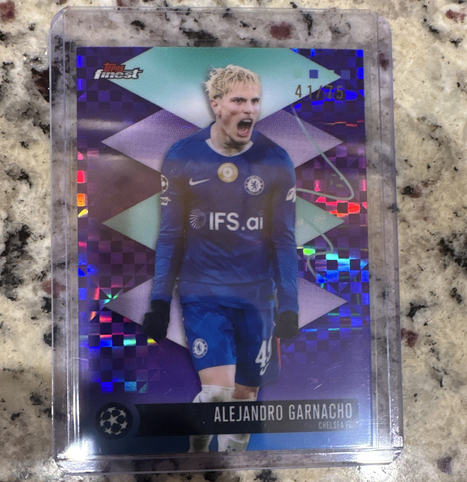 Topps Finest UEFA Champions League 2026 Alejandro Garnacho Chelsea #575 /75