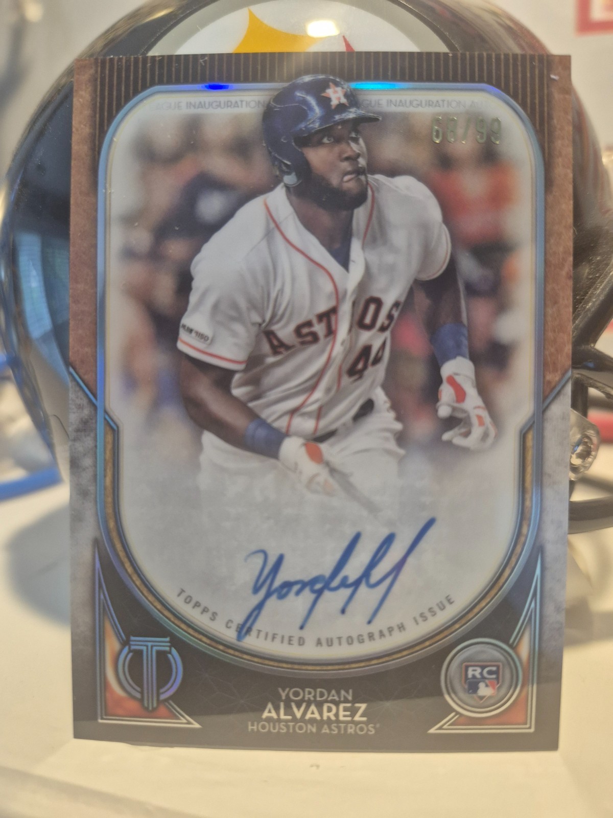 Yordan Alvarez 2020 Topps Tribute League Inauguration AUTO /99 SP #LAYA RC ROY