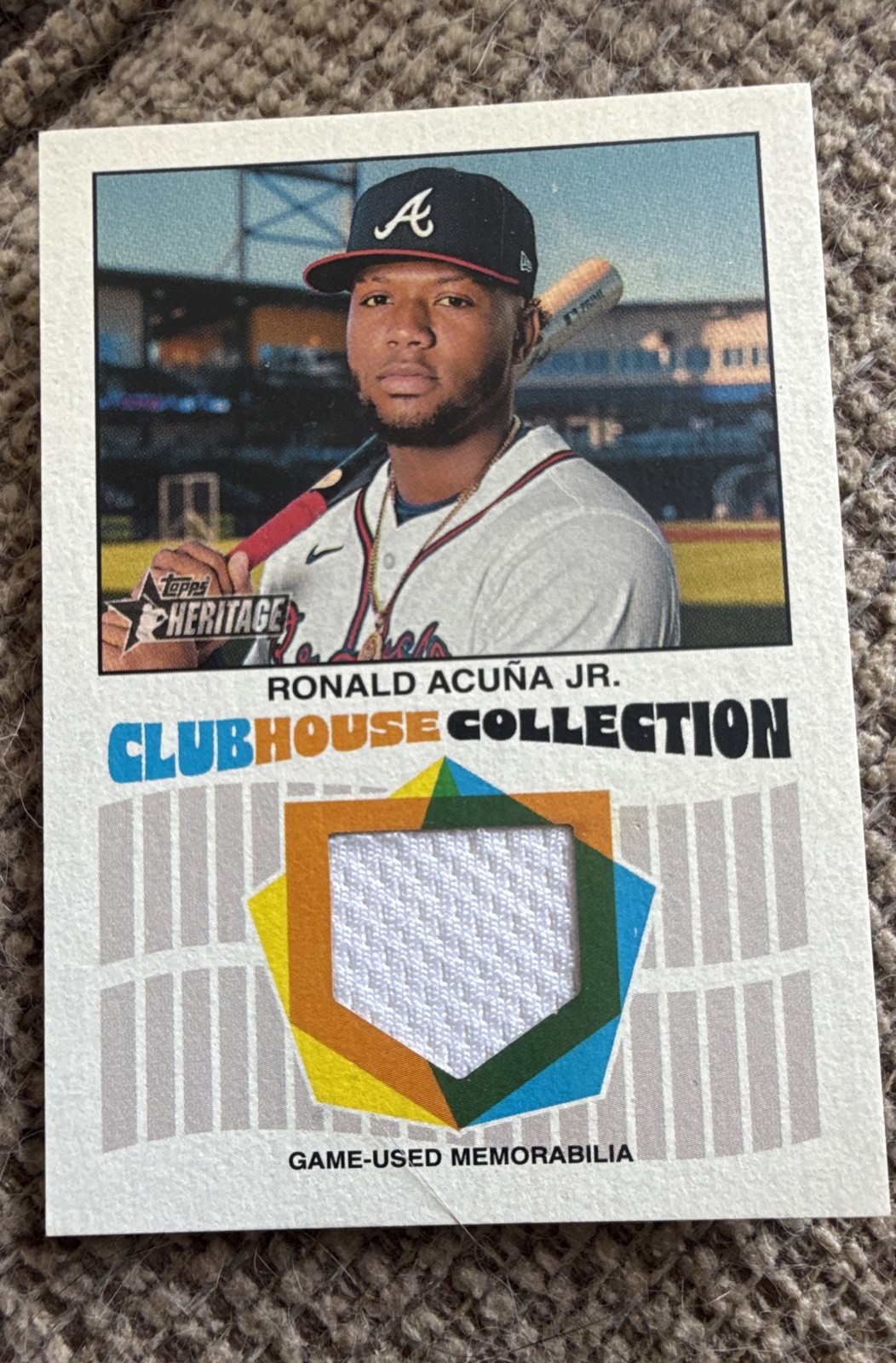 2026 Topps Heritage – Clubhouse Collection Relics Ronald Acuña Jr. #CCR-RA (MEM)