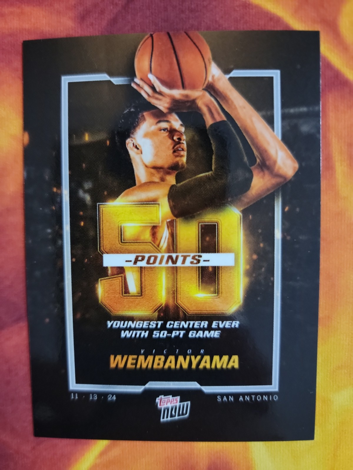 Victor Wembanyama 2024 Topps Now 50 Points Youngest Center!🏀🏀🏀💥💥💯💯💥💥