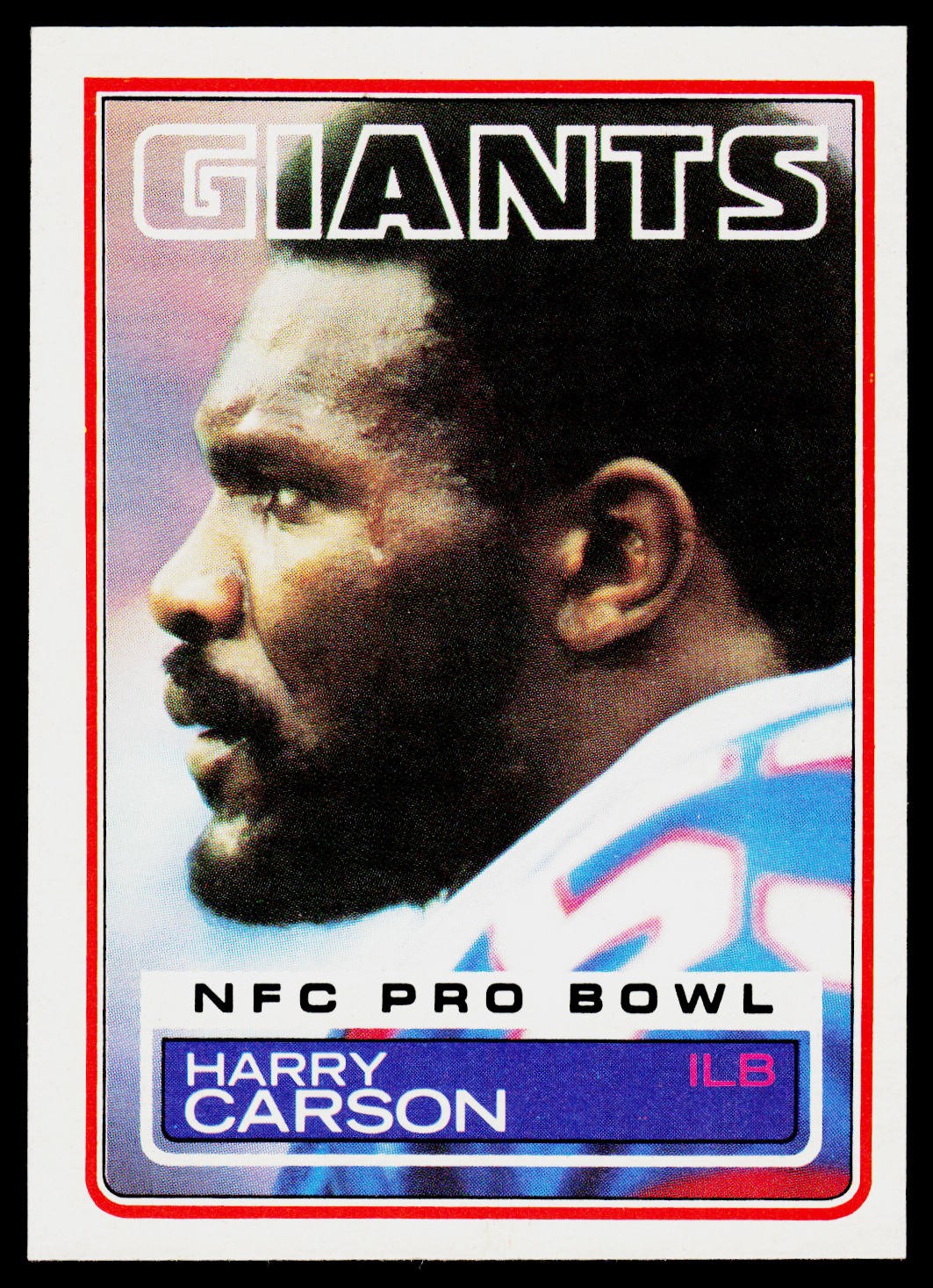 Harry Carson, 1983 Topps, #123, New York Giants,
