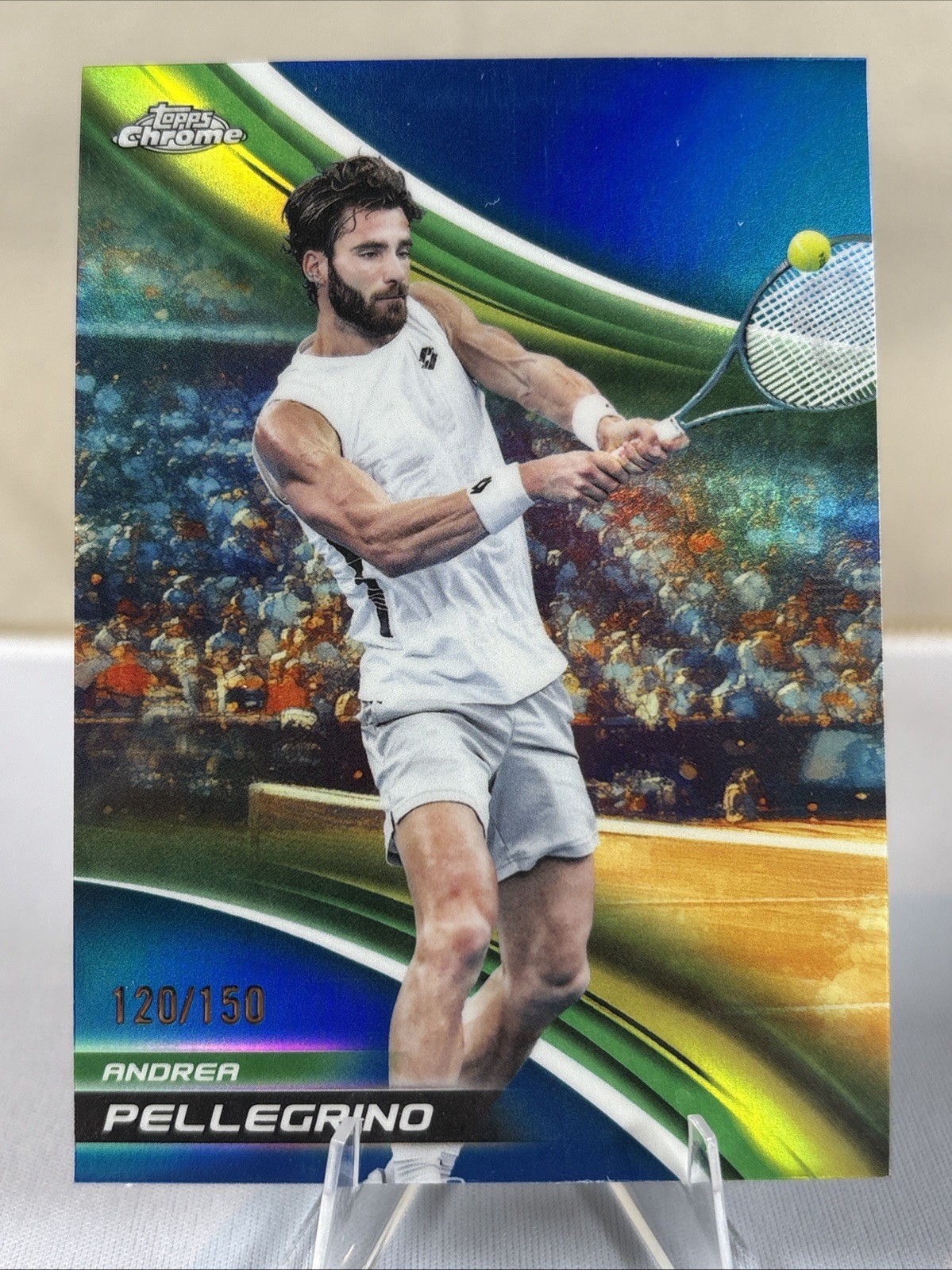 2025 Topps Chrome #222 Andrea Pellegrino Blue Refractor #/150