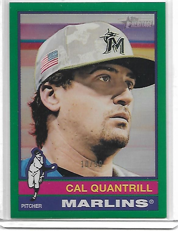 2025 Topps Heritage High Number Cal Quantrill Green Border Card #501 10/99
