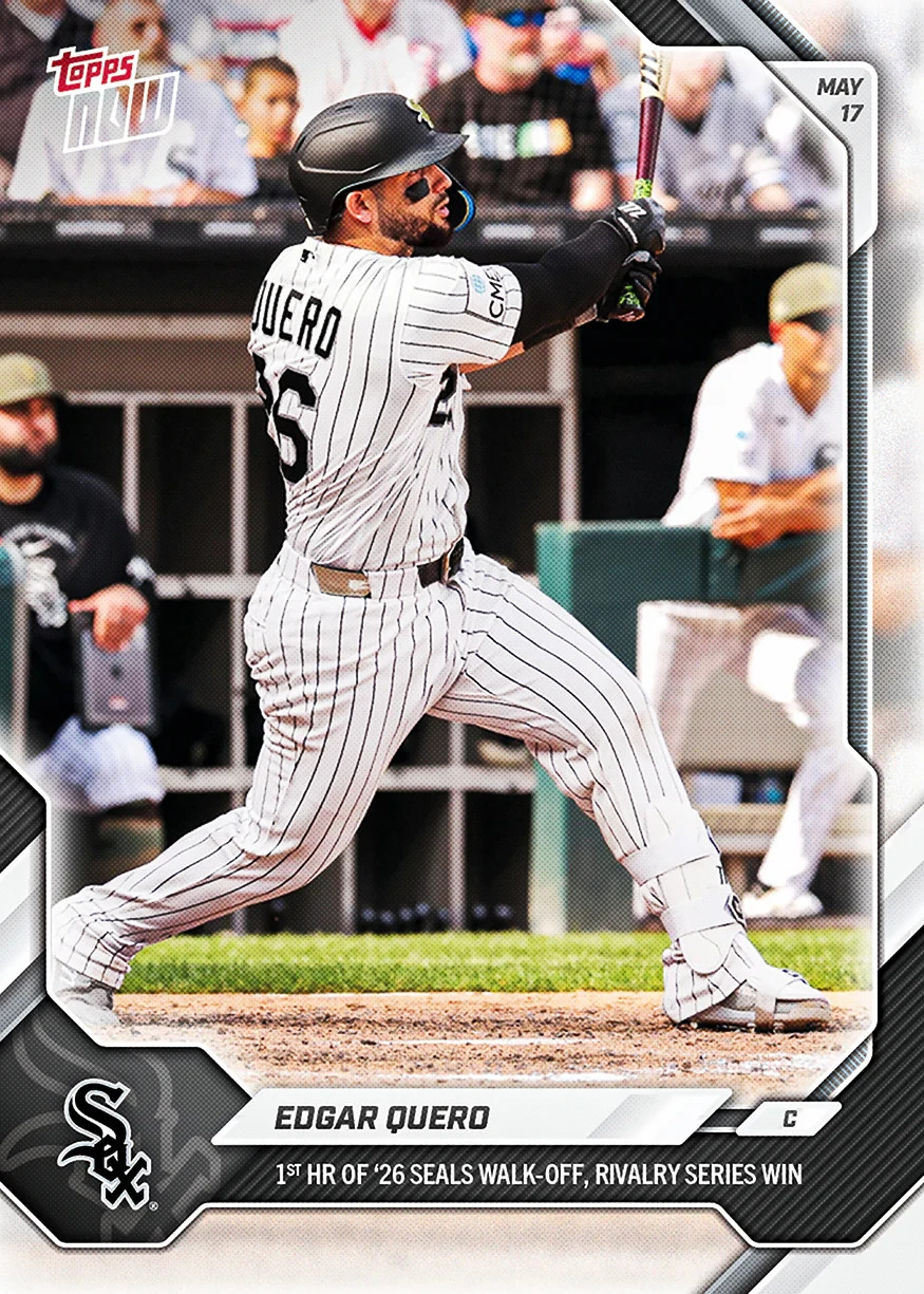 2026 TOPPS NOW #215 EDGAR QUERO – 1ST HR OF ’26 SEALS WALK-OFF RIVALRY WIN